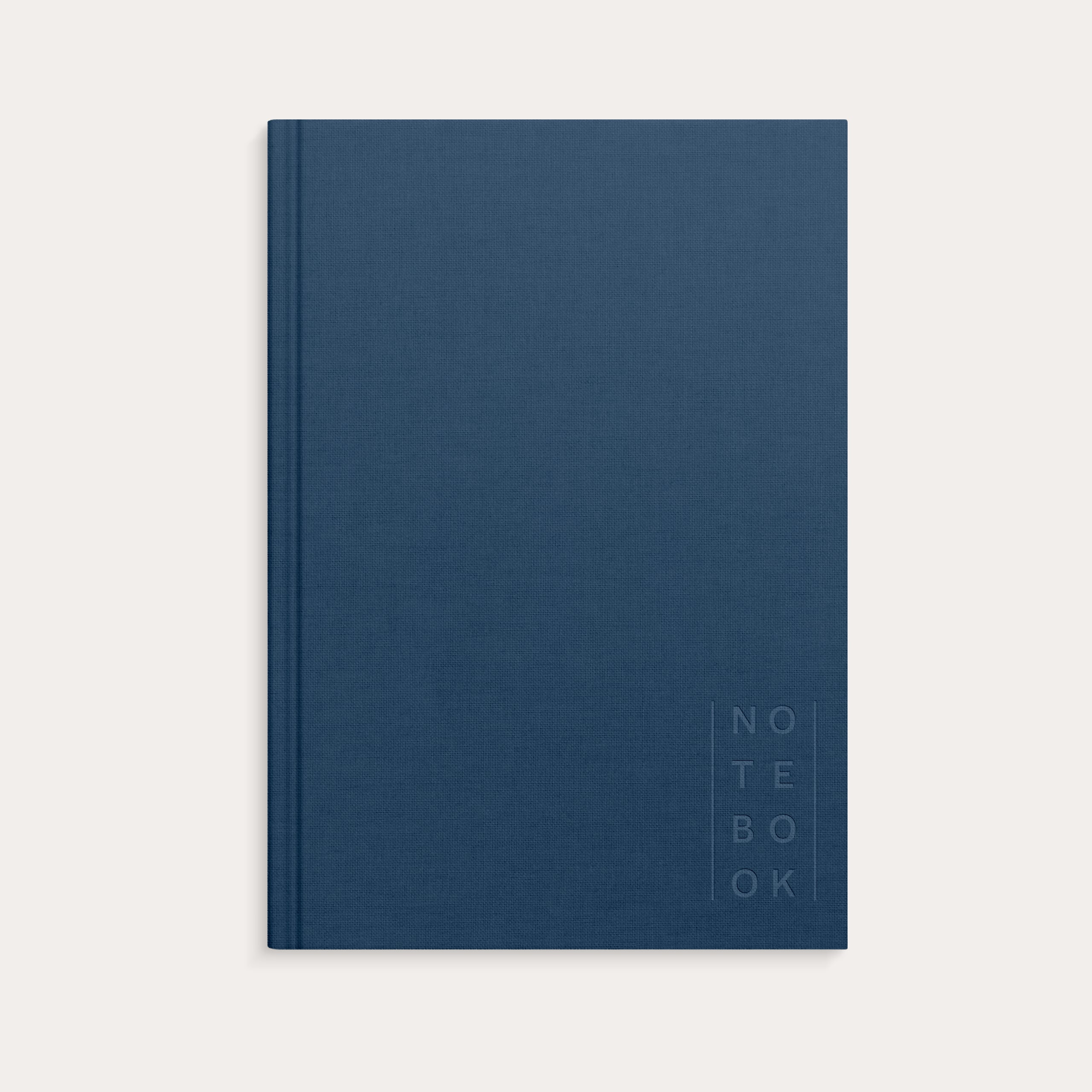 Notebook Textile dark blue lined A5