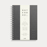 Notebook Textile dark grey lined A5