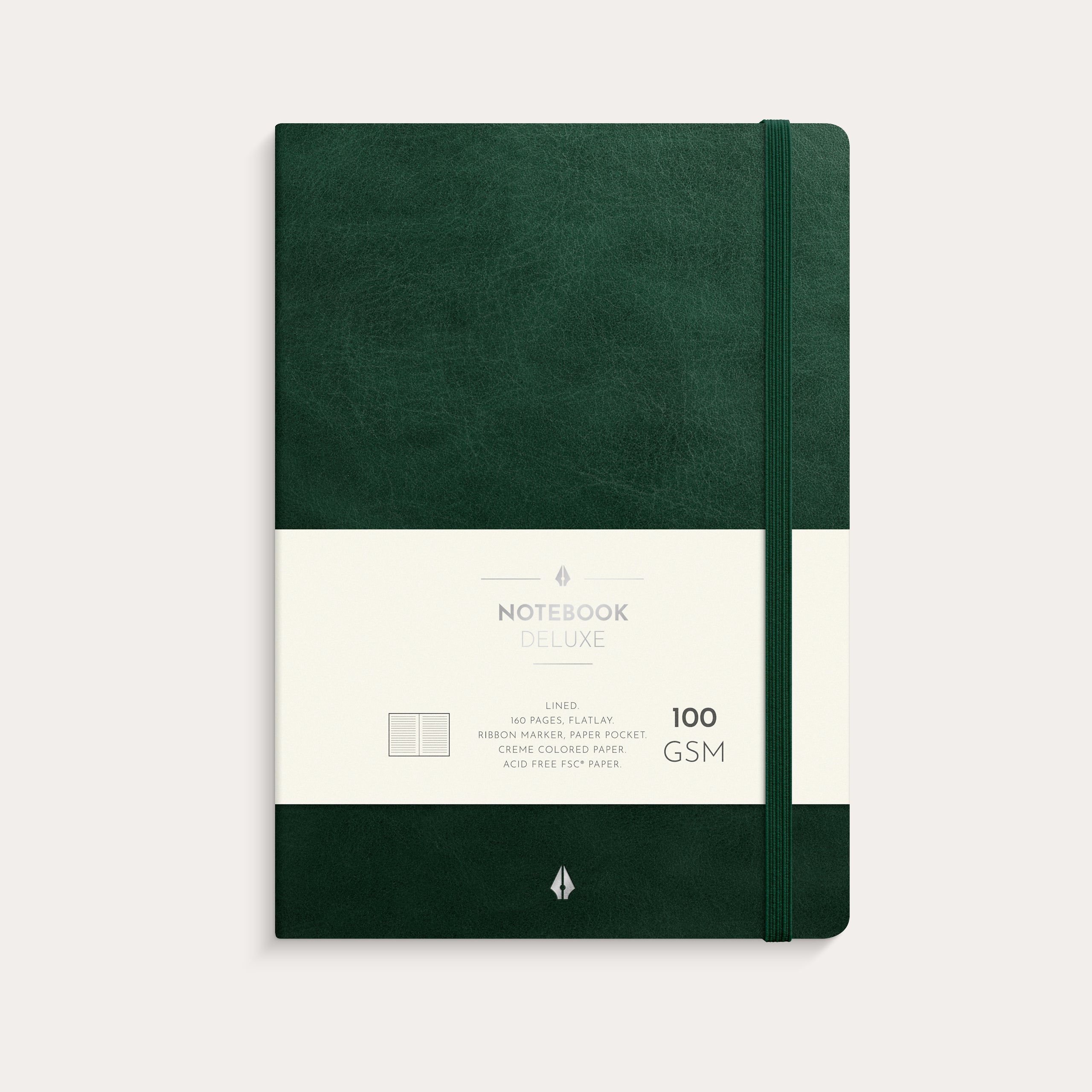 Notebook Deluxe A5 dark green