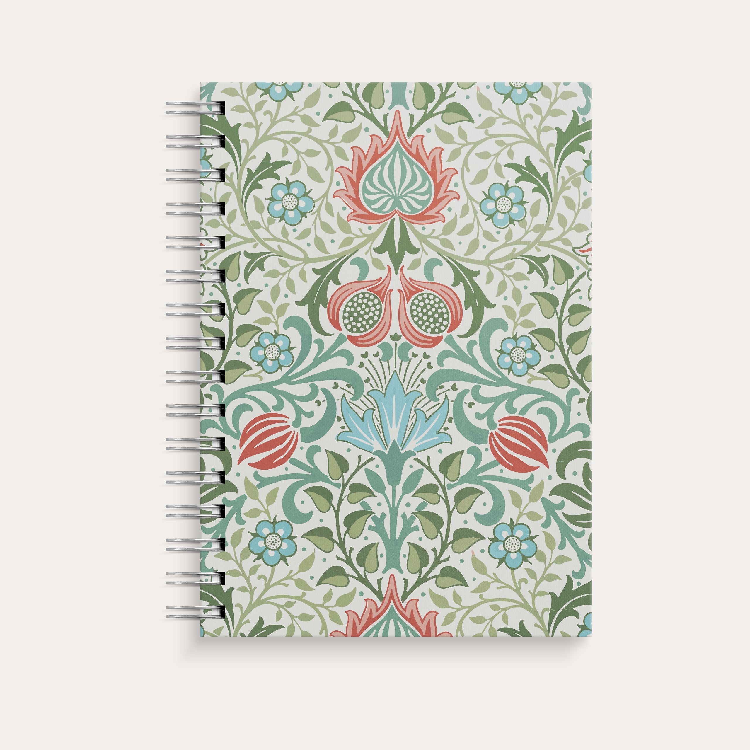 Notebook A5 Blue & Green flowers