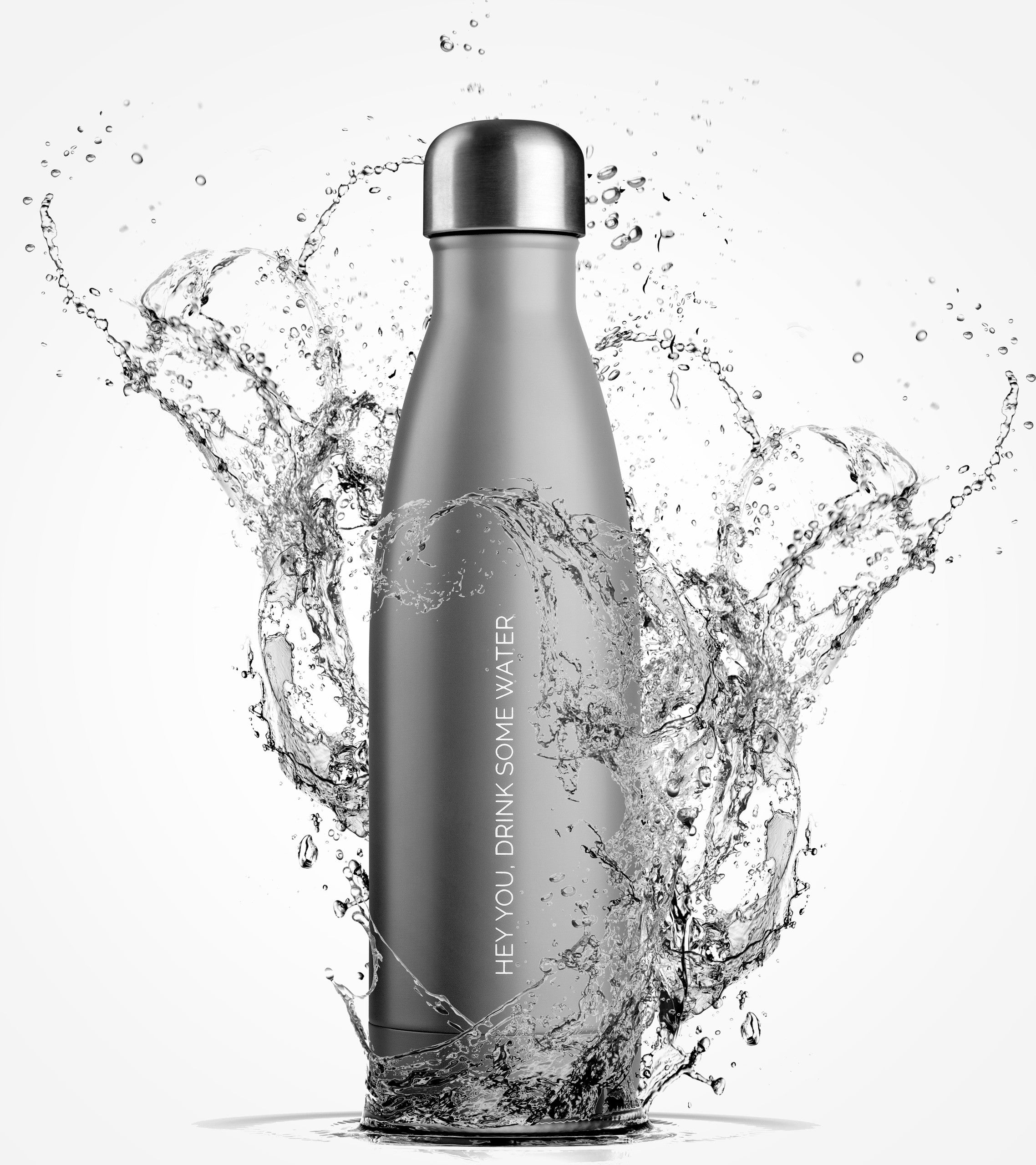 Thermo bottle Matte grey