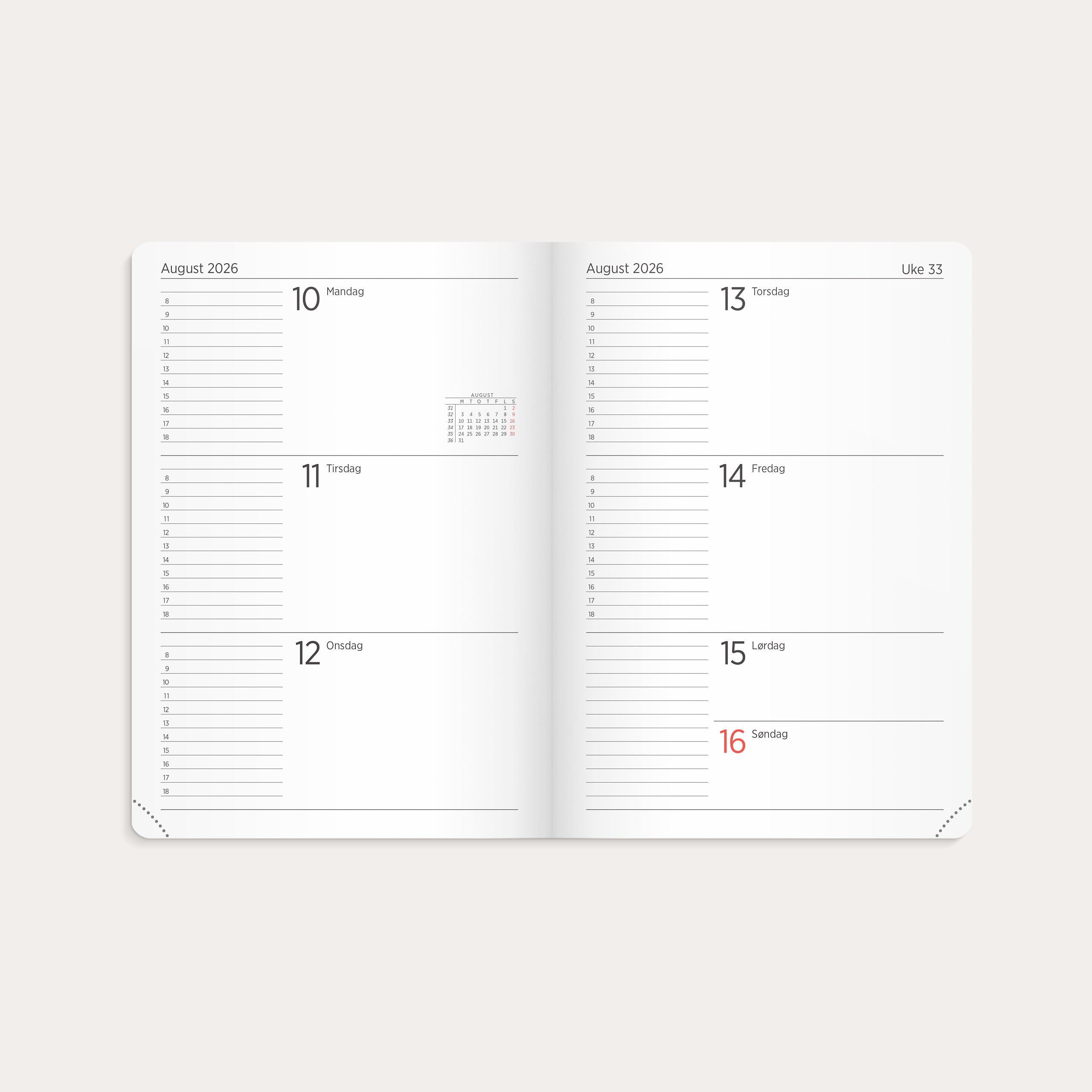 Kalender 2026 Leo Lite cognac