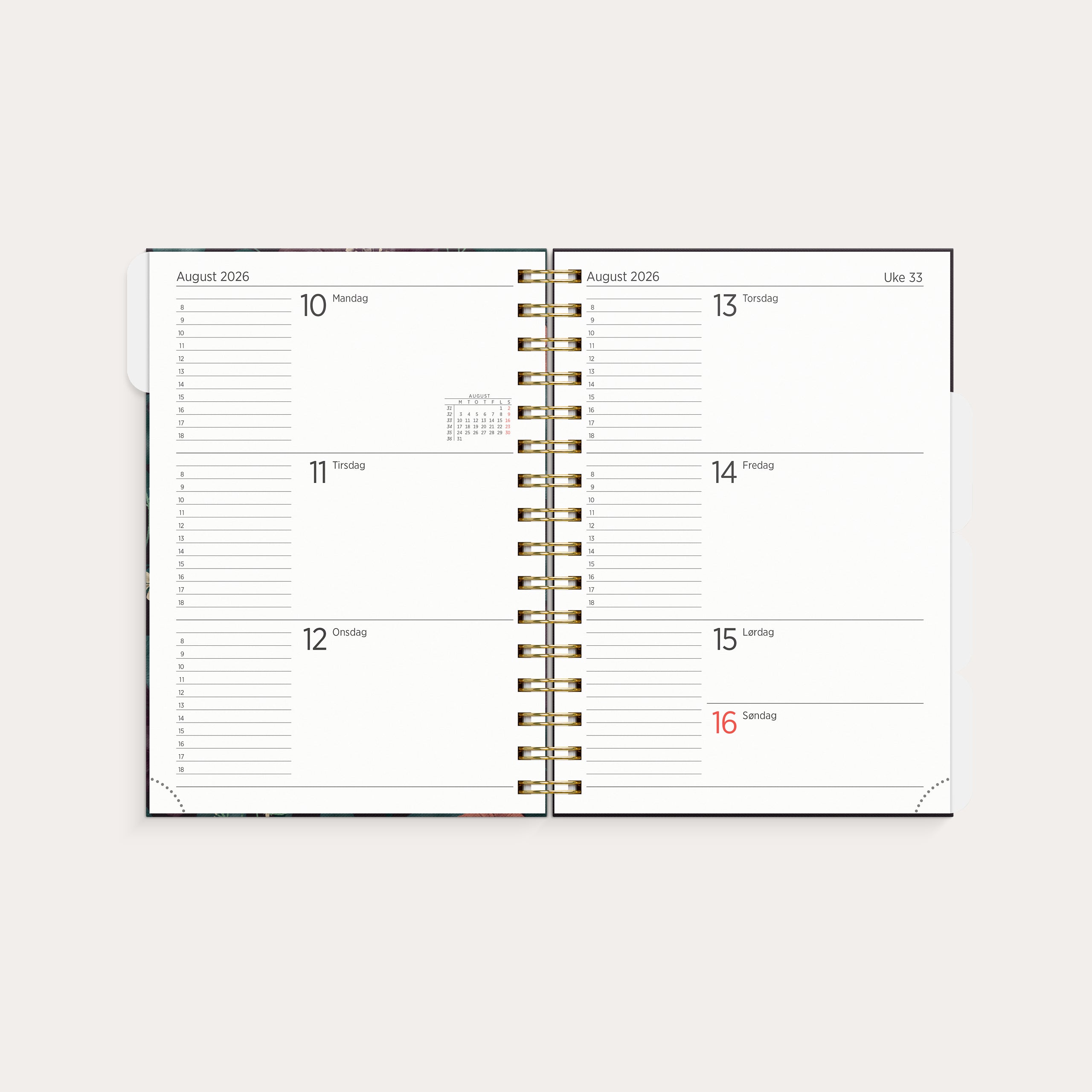 Leo Organizer & Notes Floral 2026