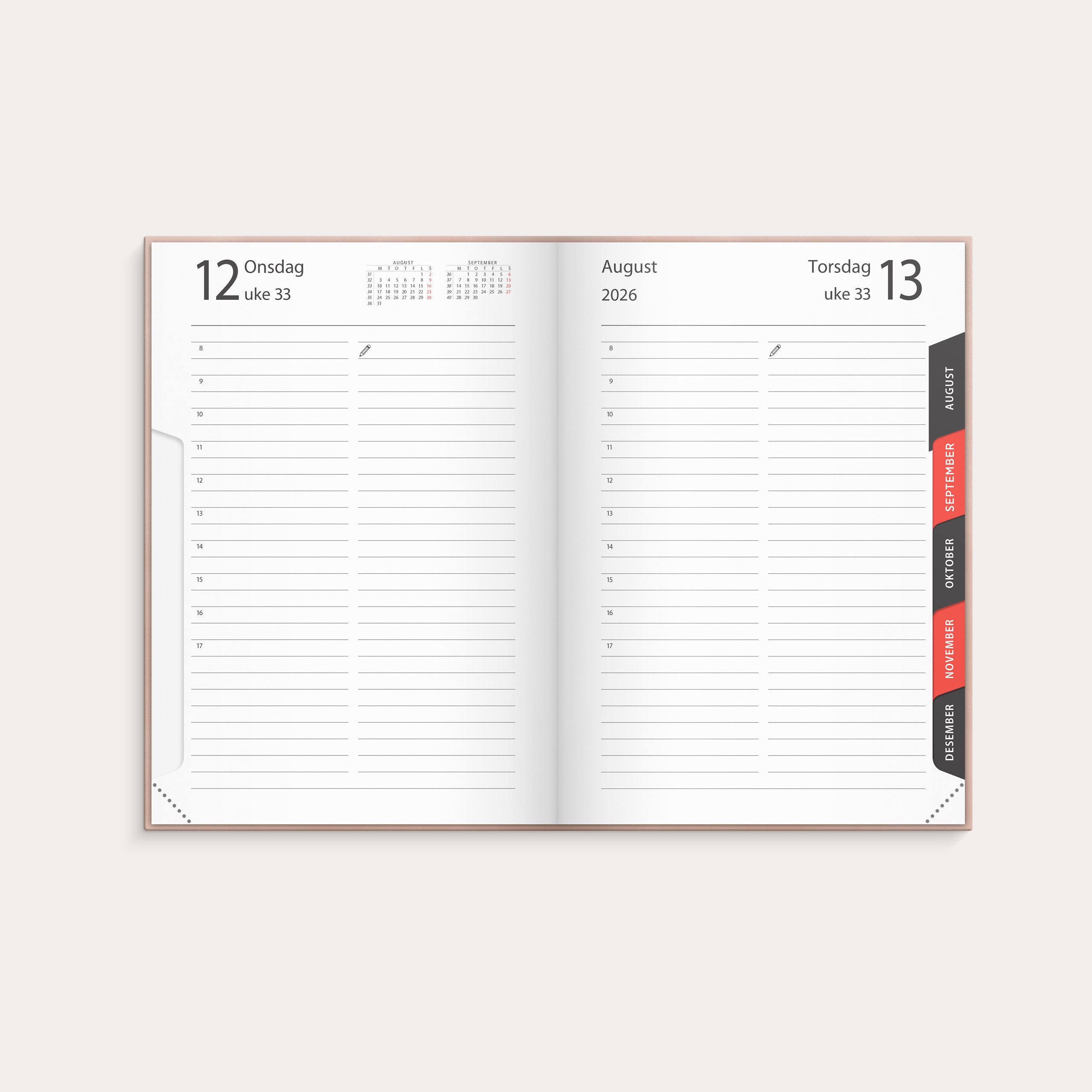 Dagbok 2026 Libra Colore Rosa