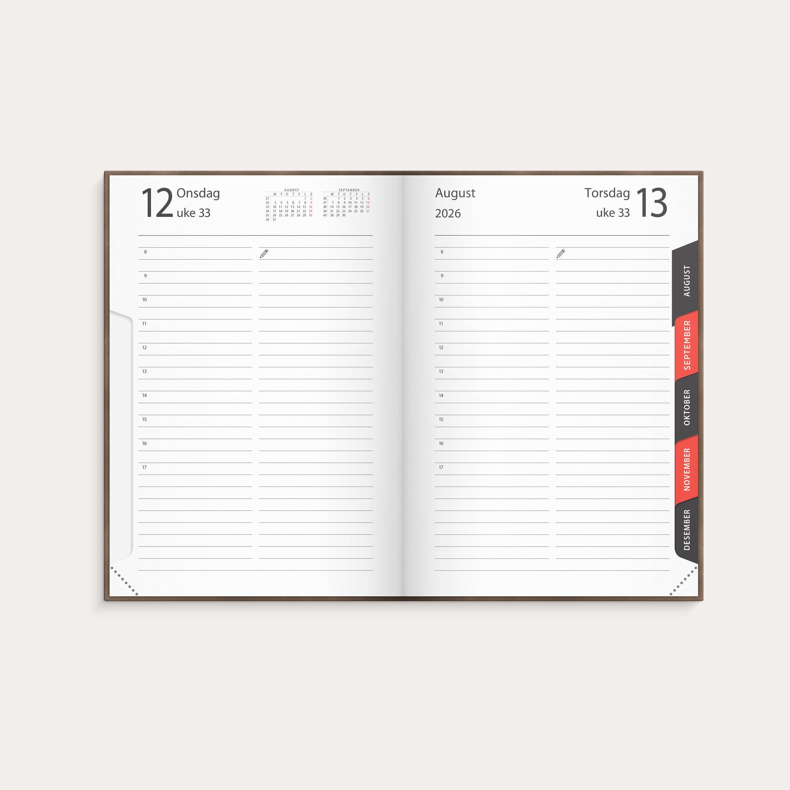 Dagbok 2026 Libra Colore Brun