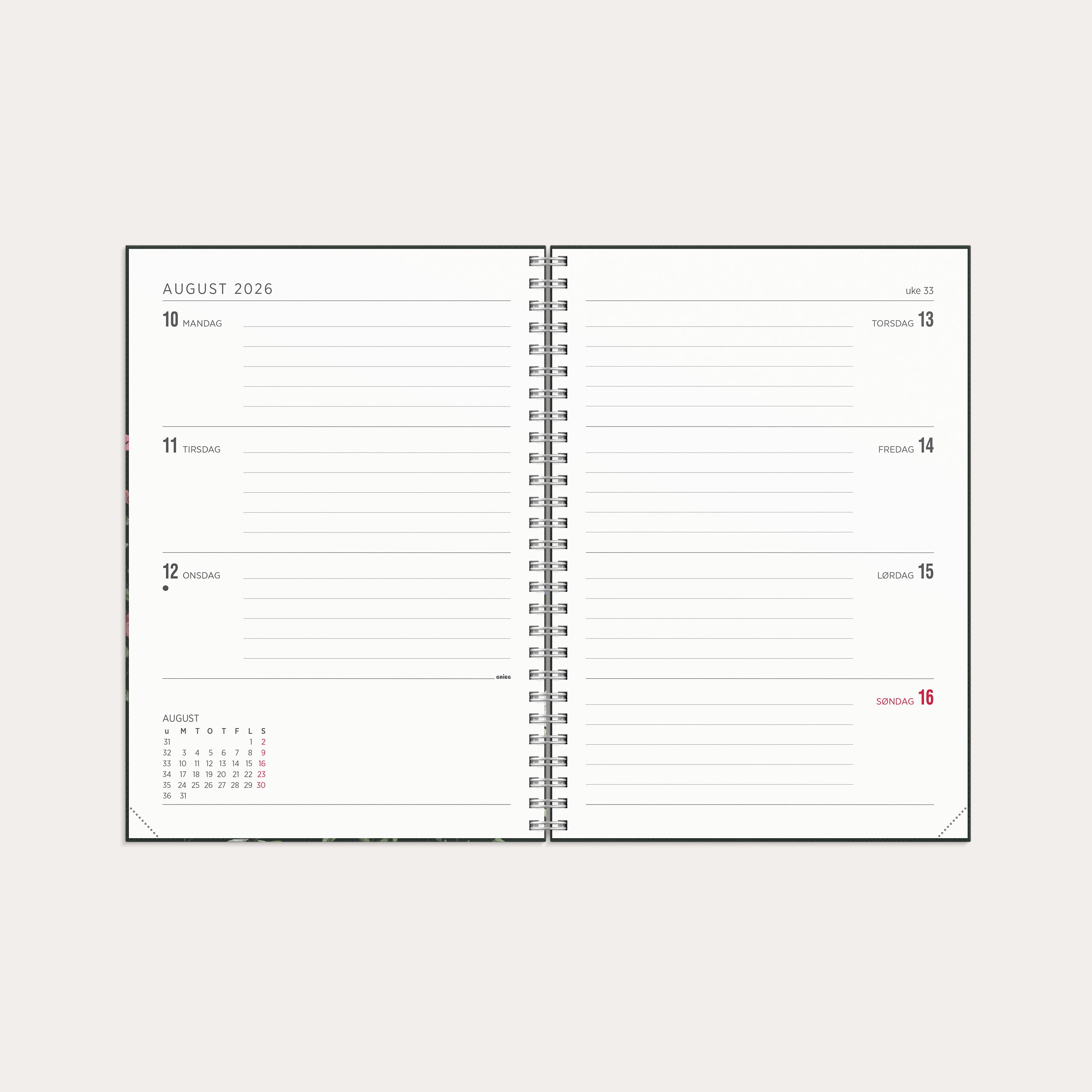 Kalender 2026 Multi A5 Blomster