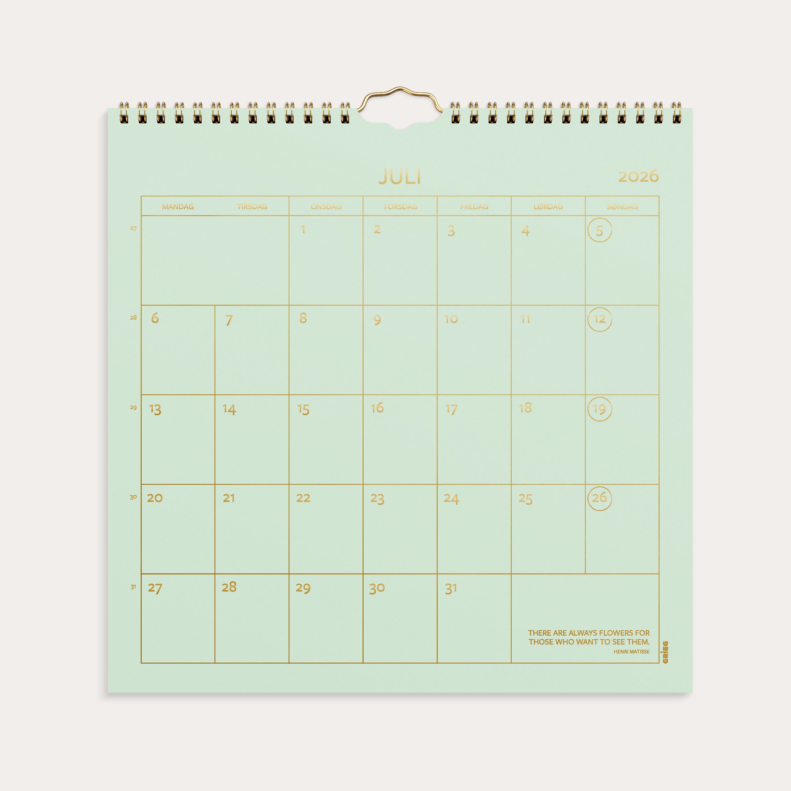 Veggkalender 2026 Color