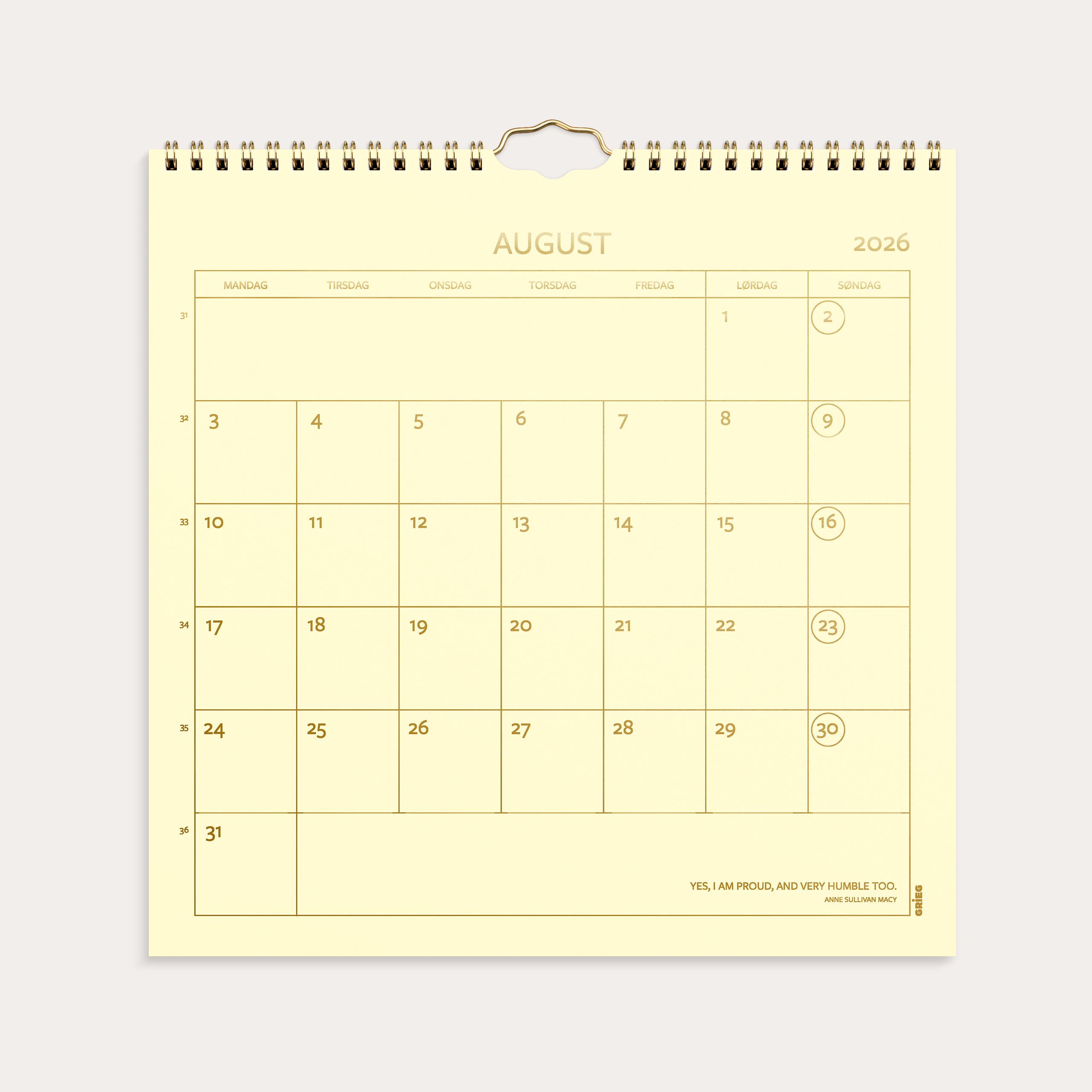 Veggkalender 2026 Color