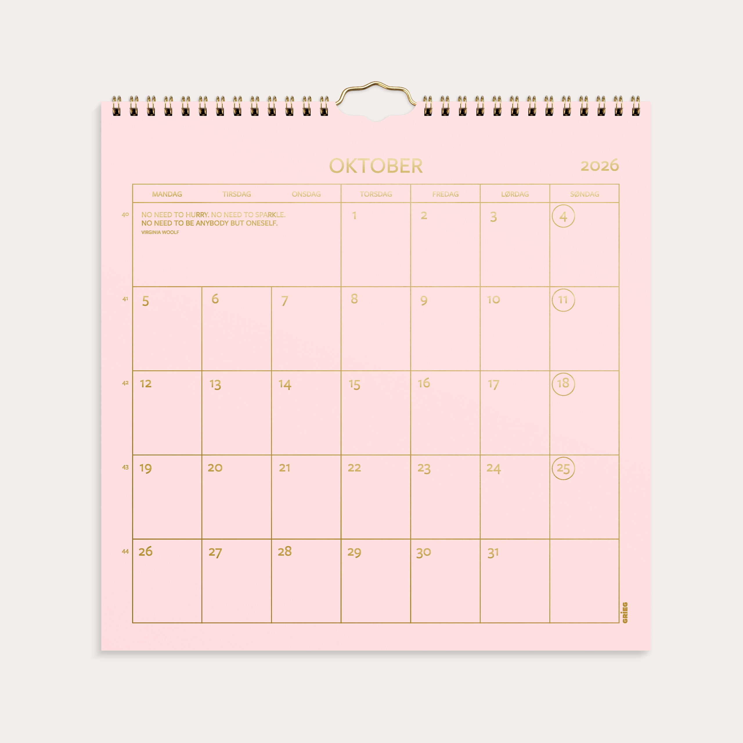 Veggkalender 2026 Color