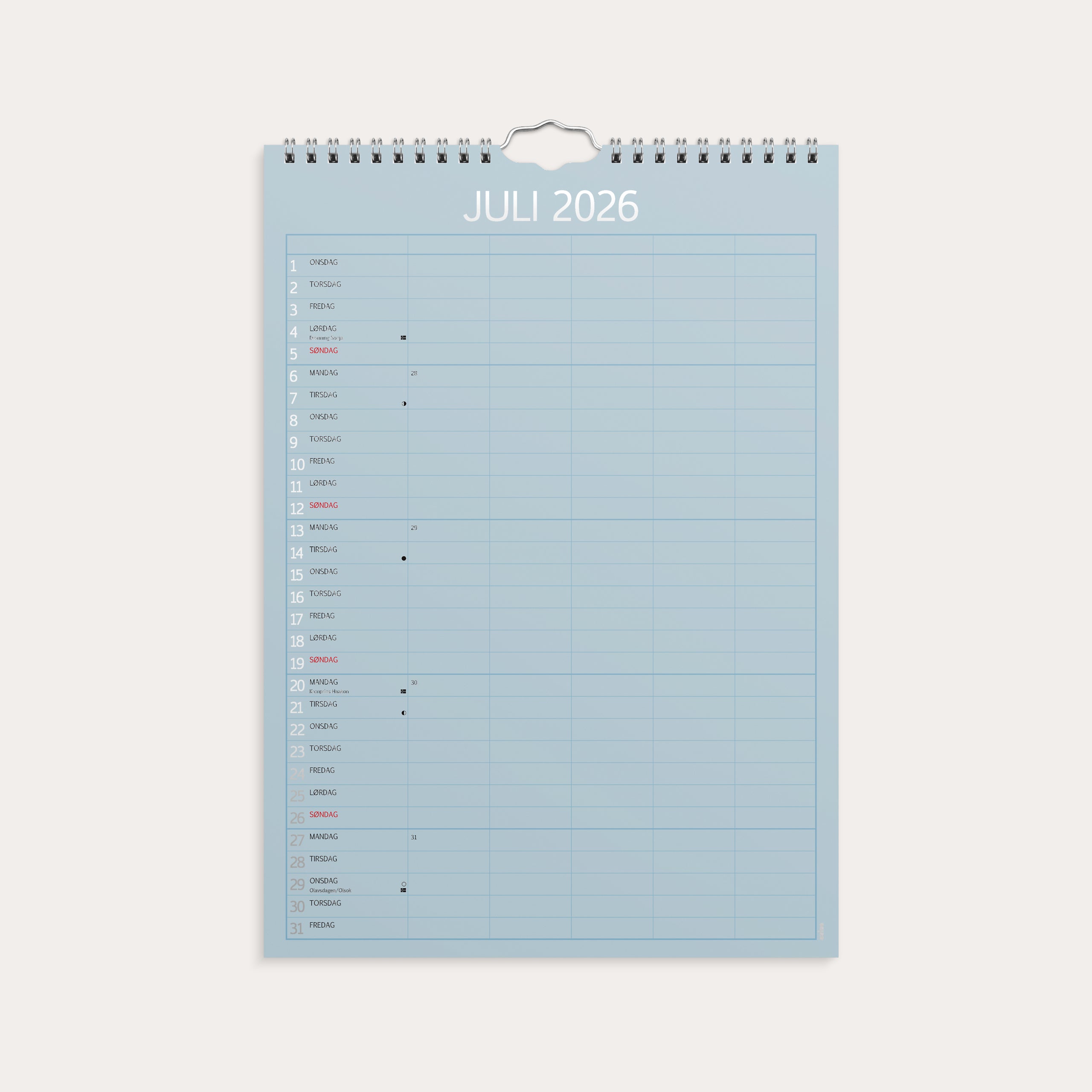 Familiekalender 2026 A4 Color