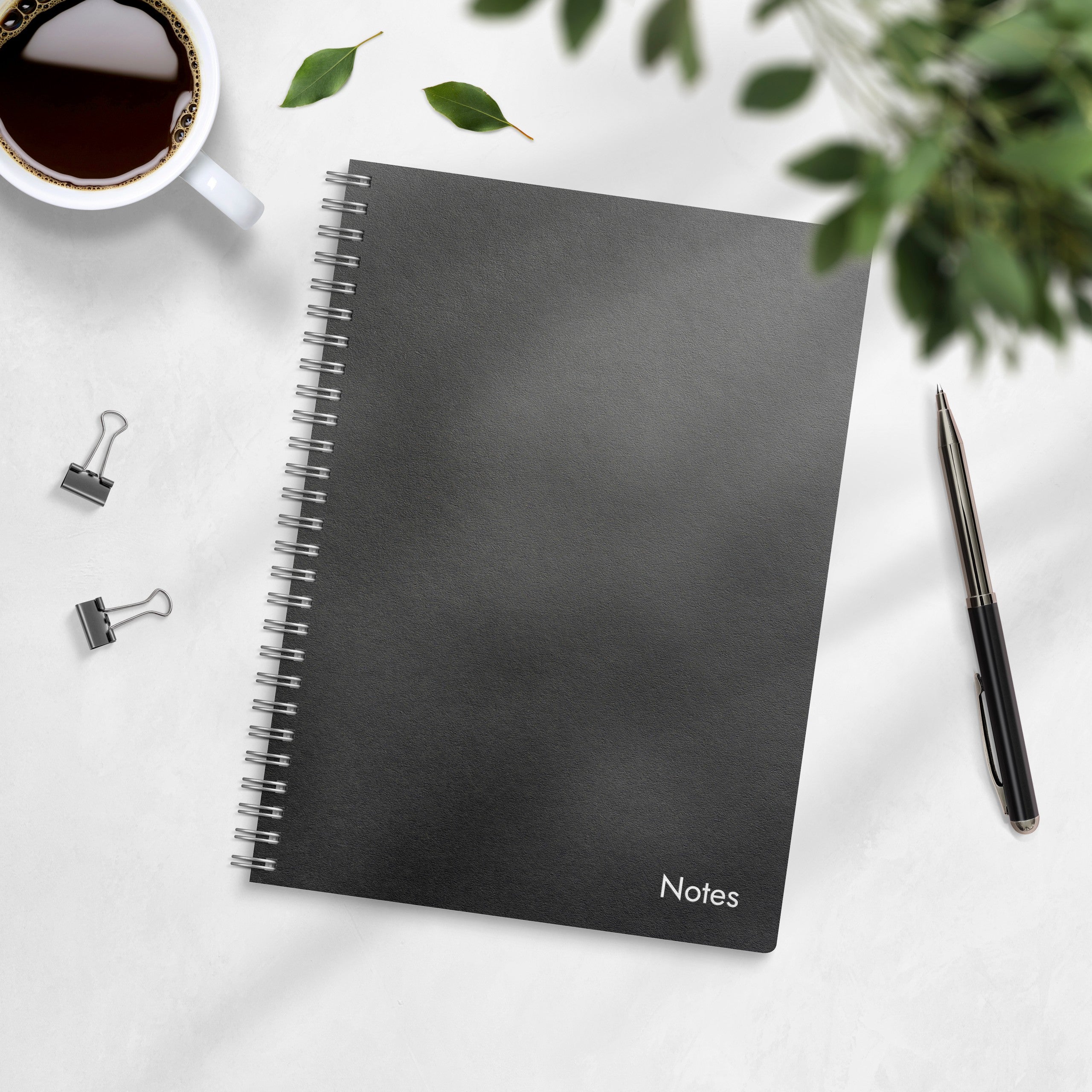 Spiralblokk A5 sort kartong