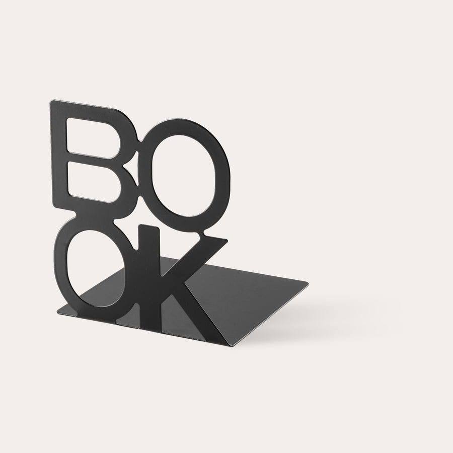 Bokstøtte BOOK sort 2-pk
