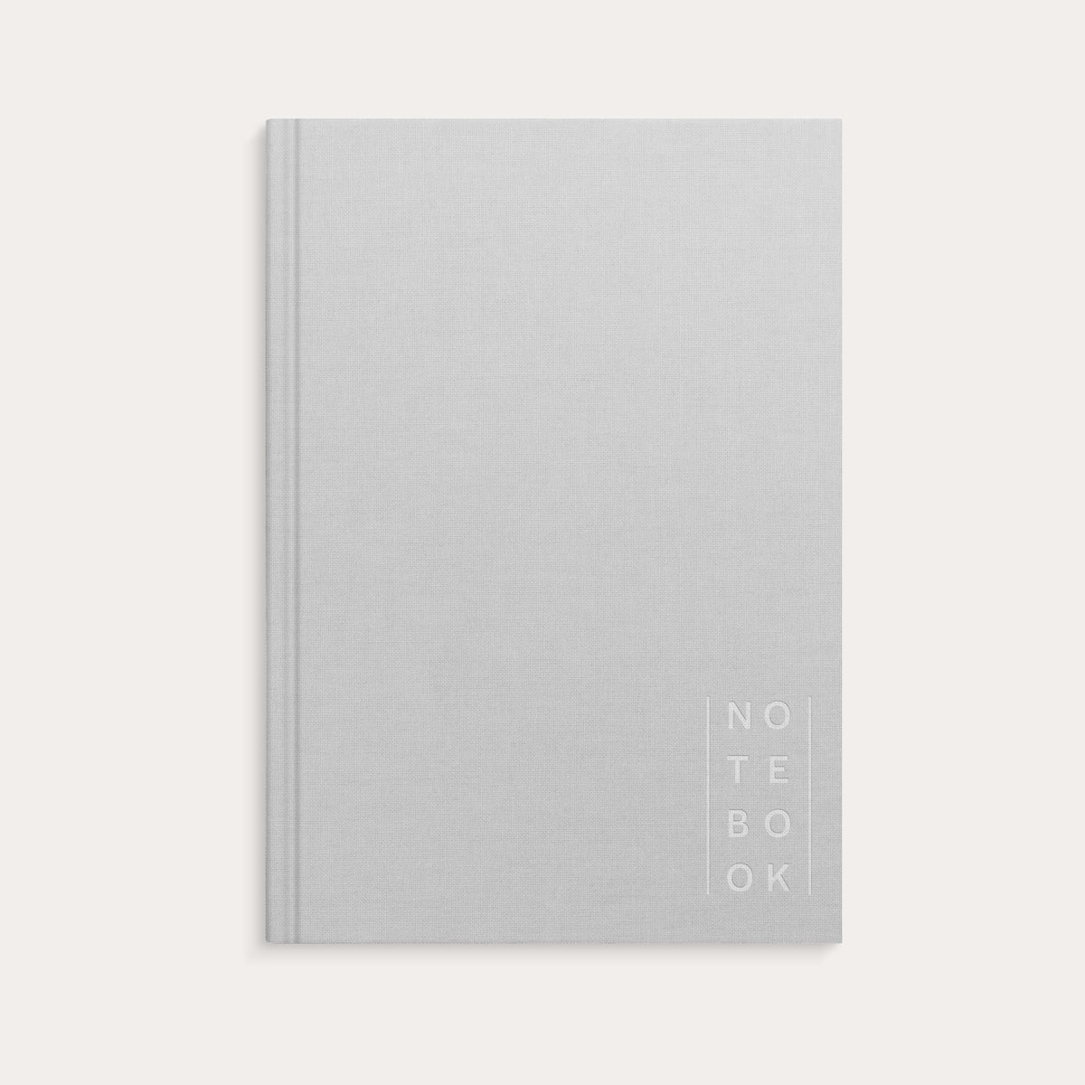 Notebook Textile light grey lined A5