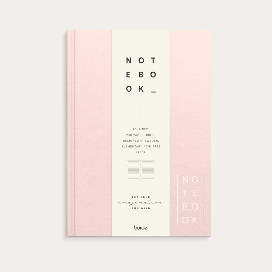Notebook Textile pink lined A5
