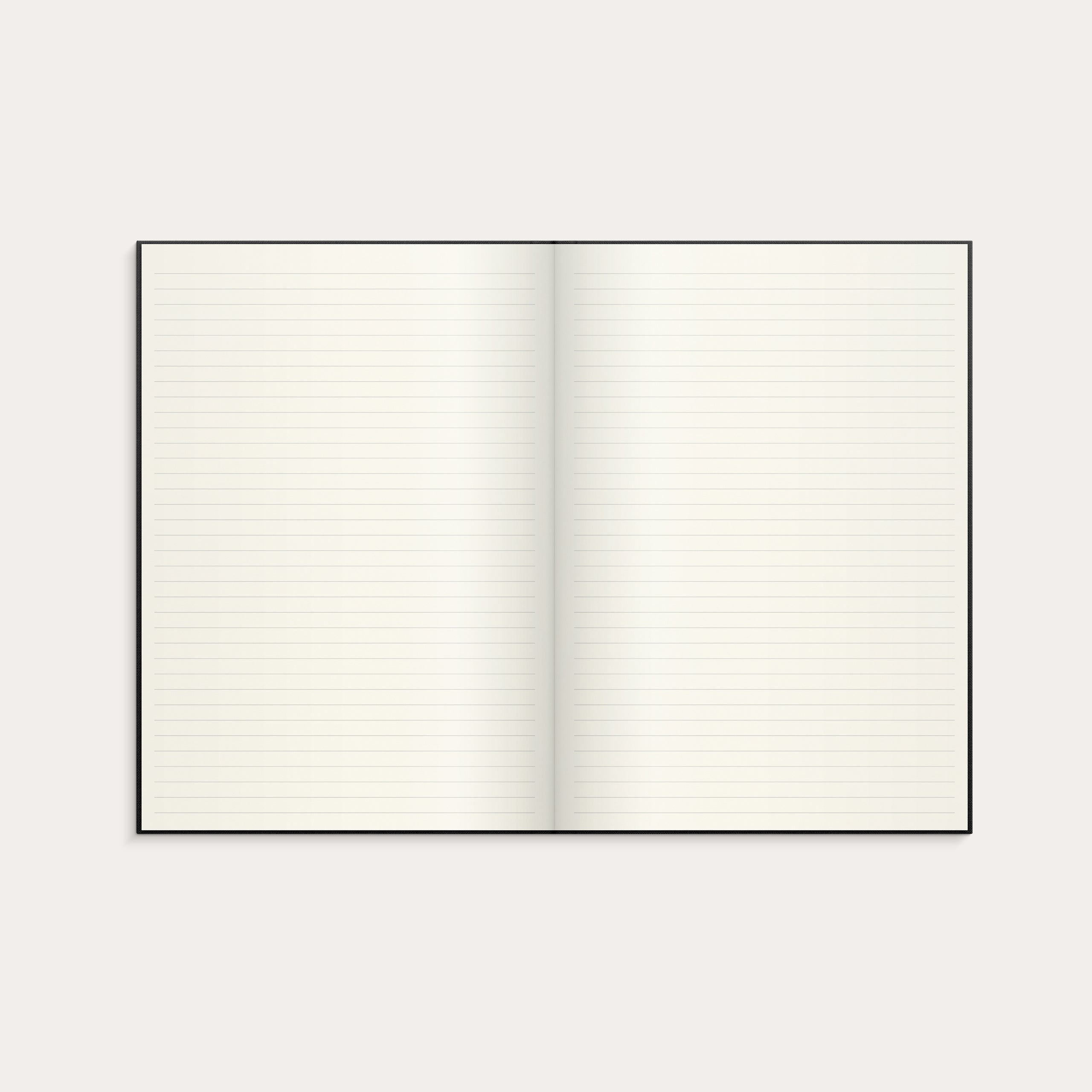 Notebook Textile black lined A4