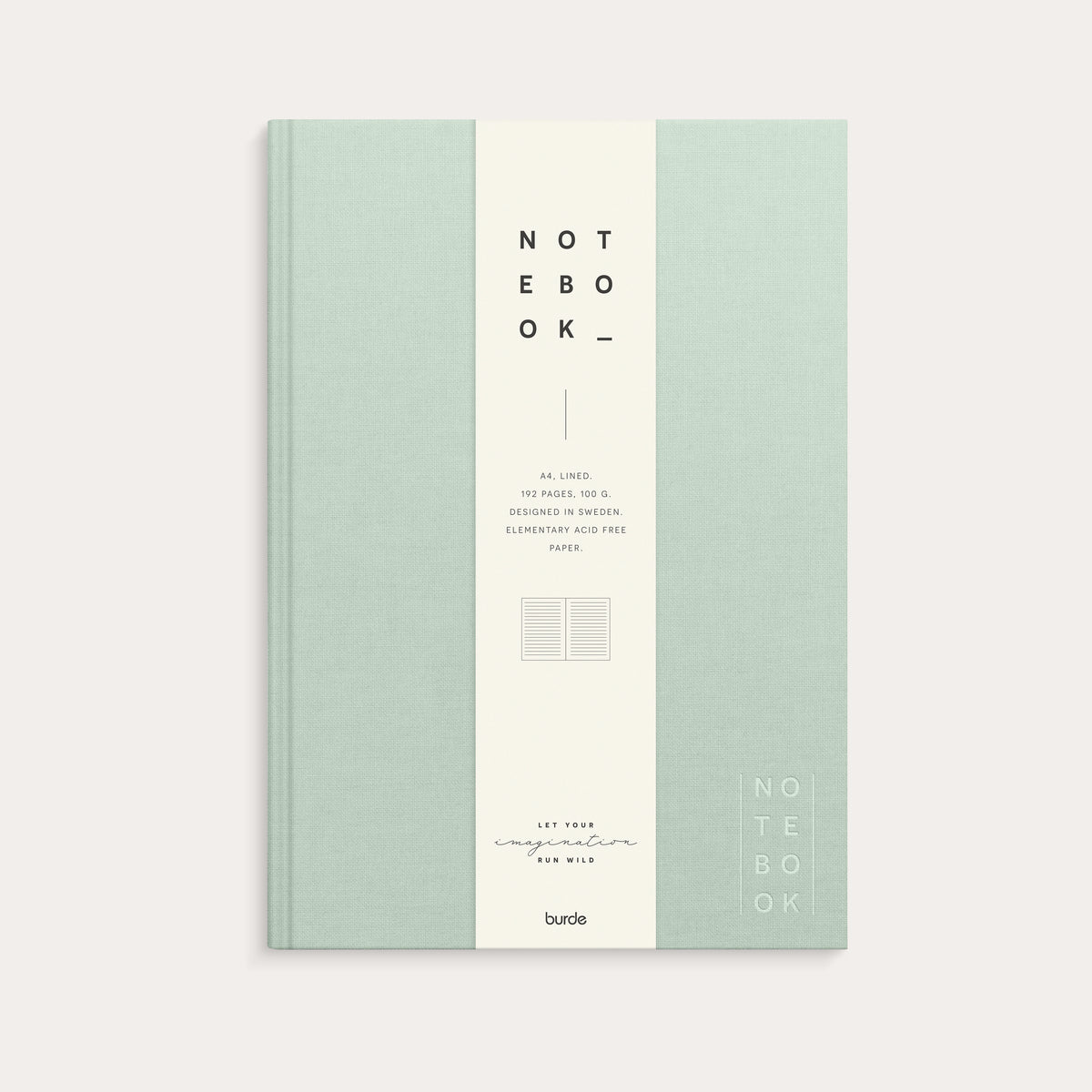 Notebook A4 Textile Green