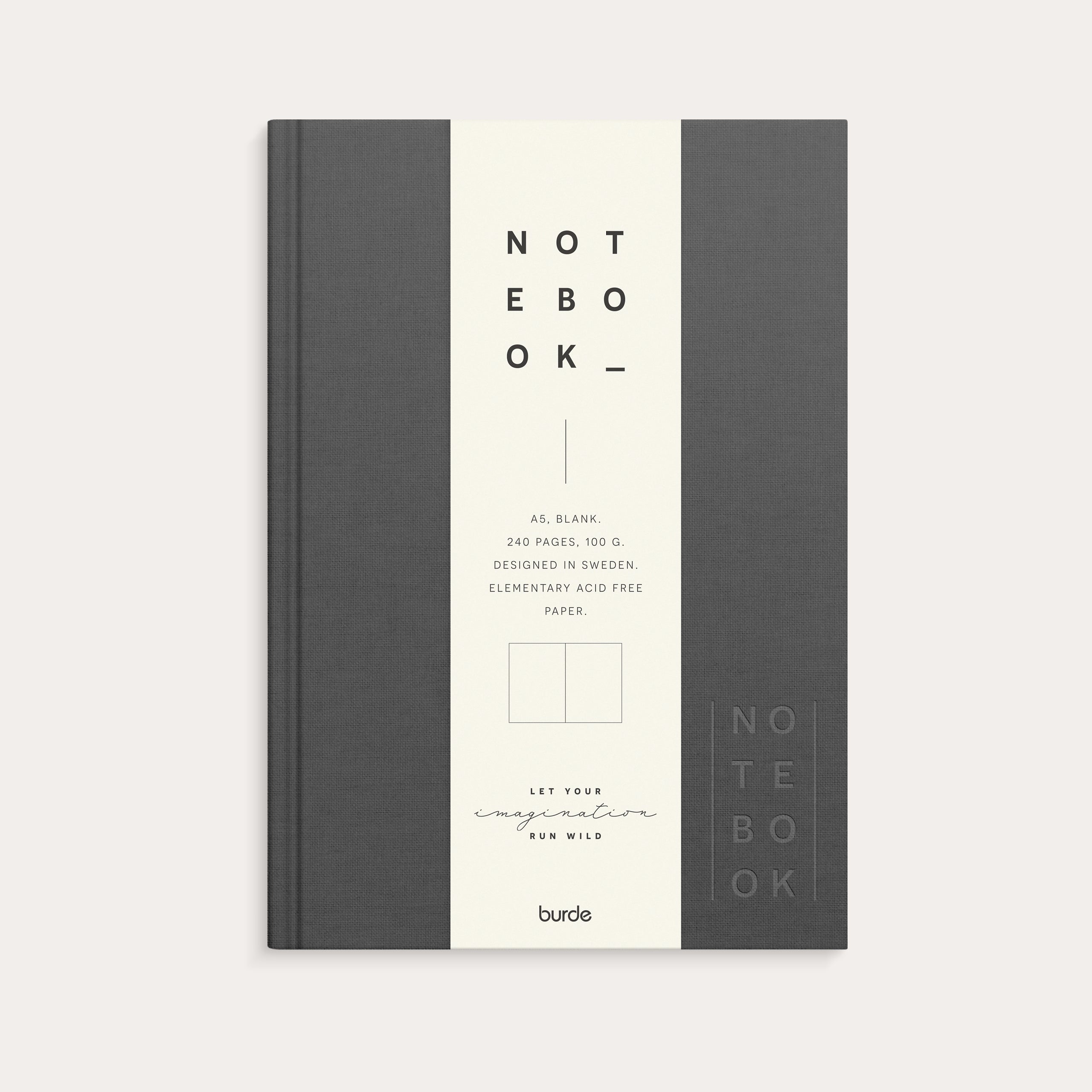Notebook A5 Textile Dark Grey