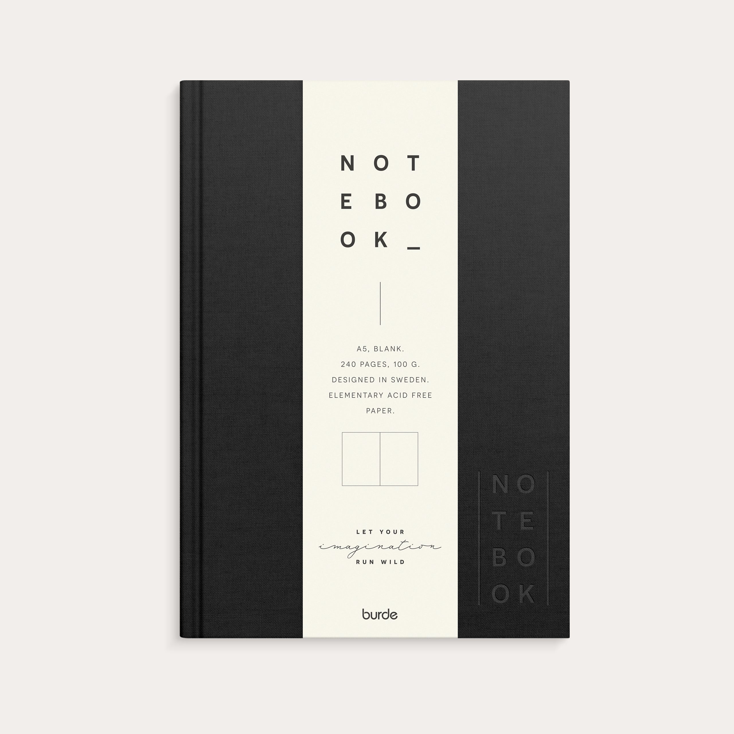 Notebook A5 Textile Black