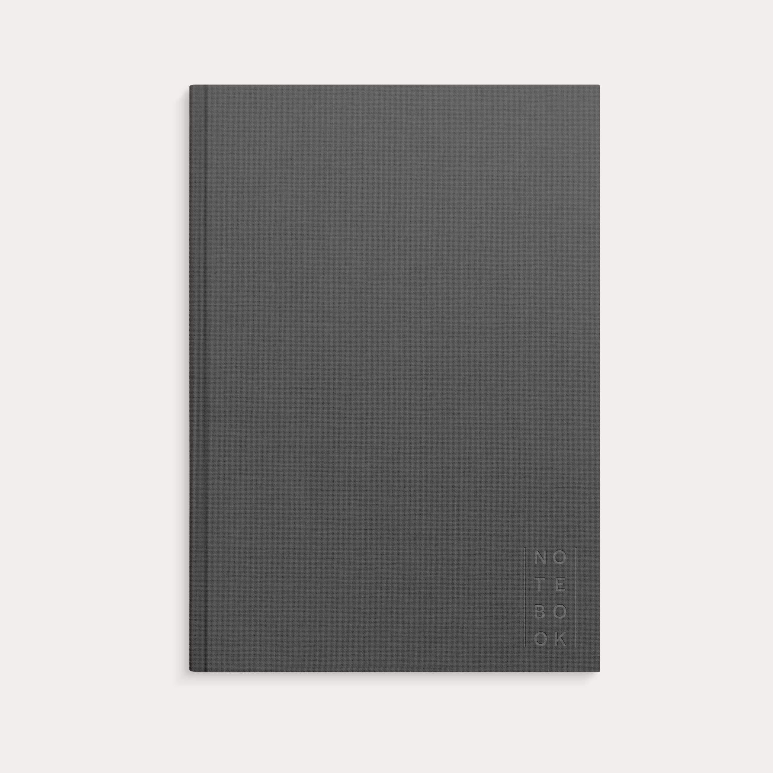 Notebook Textile Dark Grey blank A4