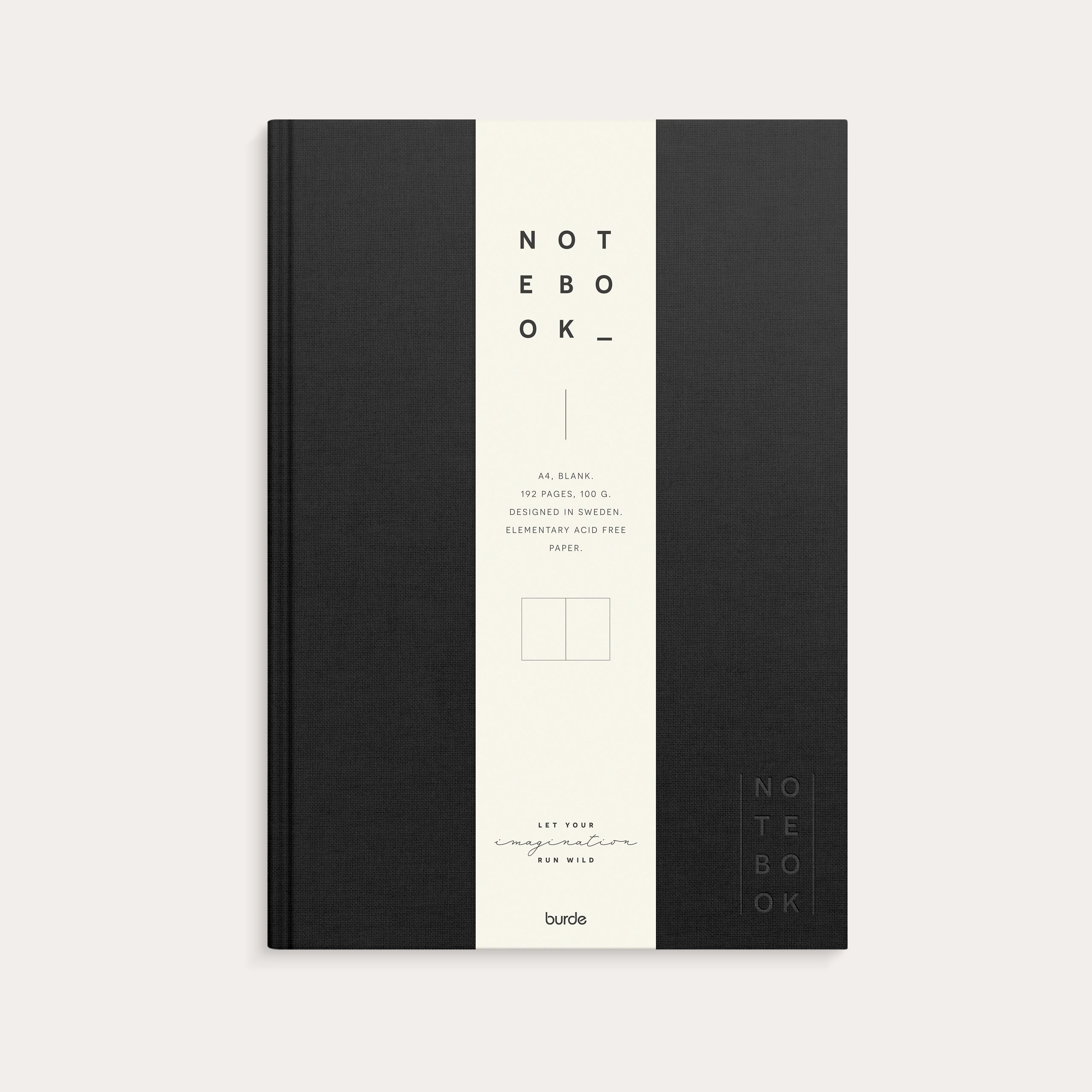 Notebook A4 Textile Black