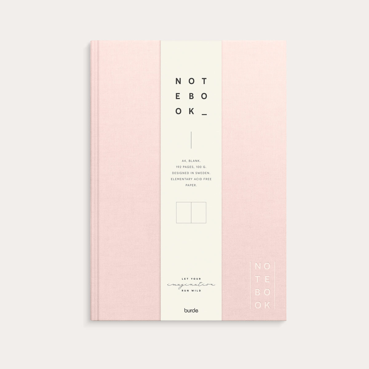 Notebook Textile pink blank A4