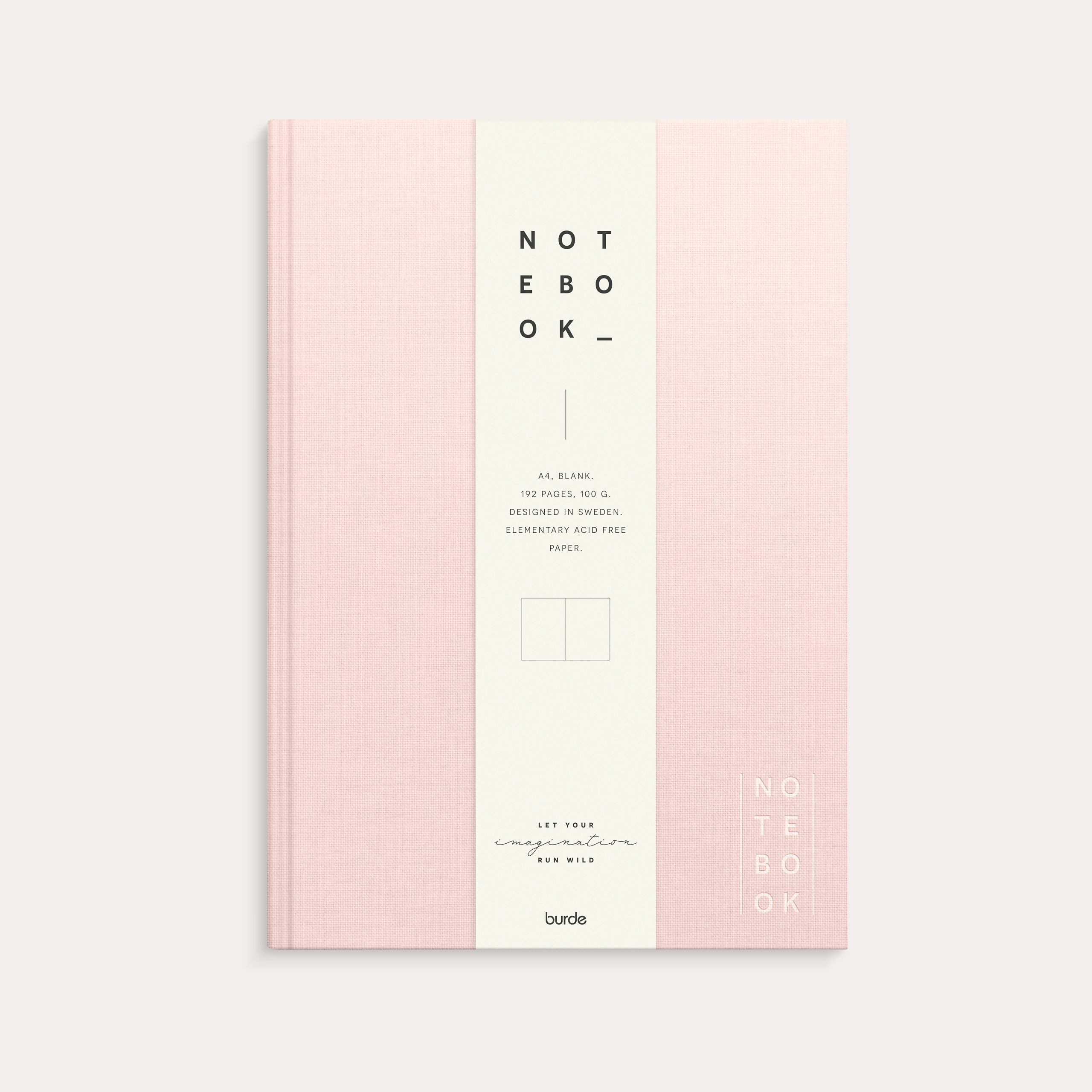 Notebook A4 Textile Pink