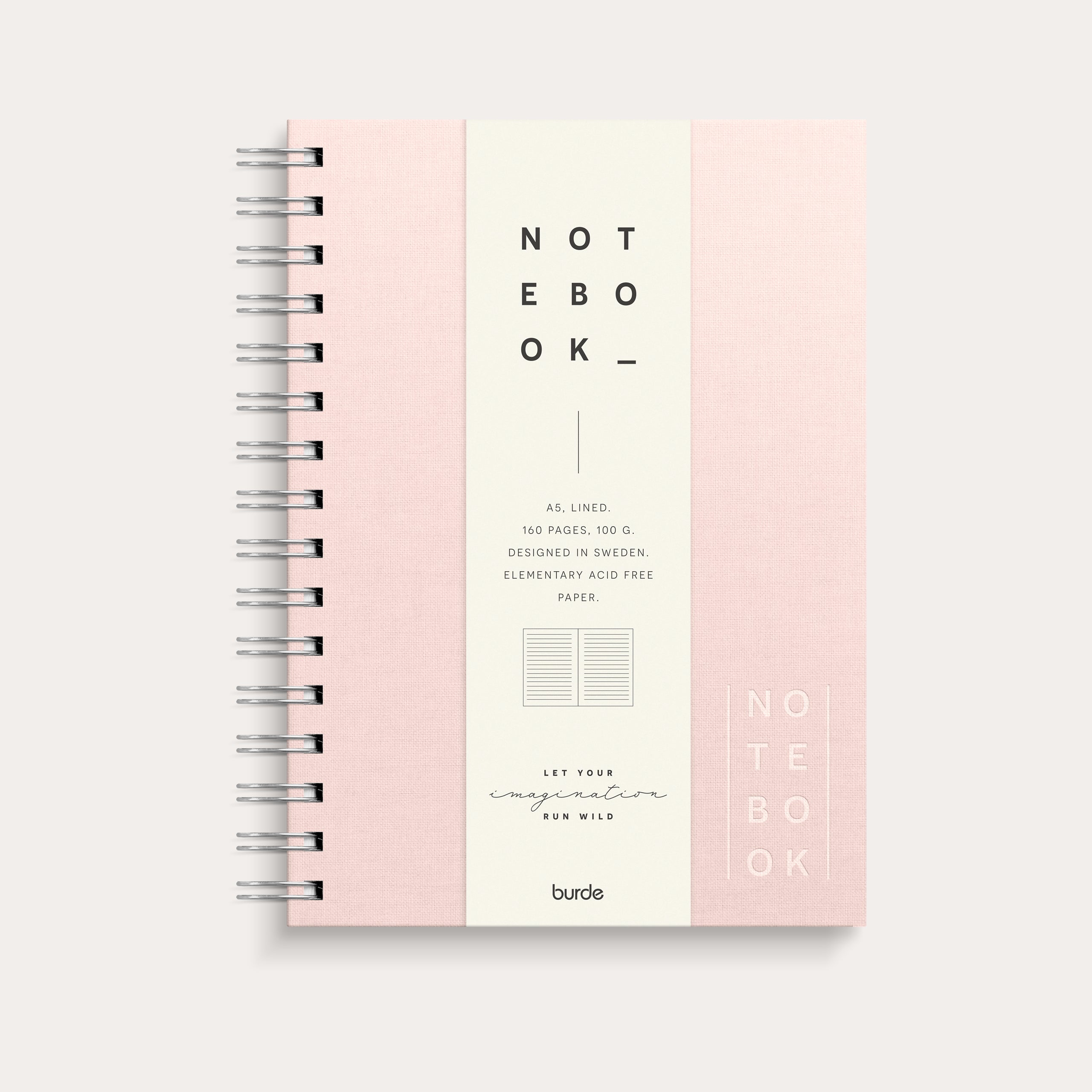 Notebook A5 Textile Pink