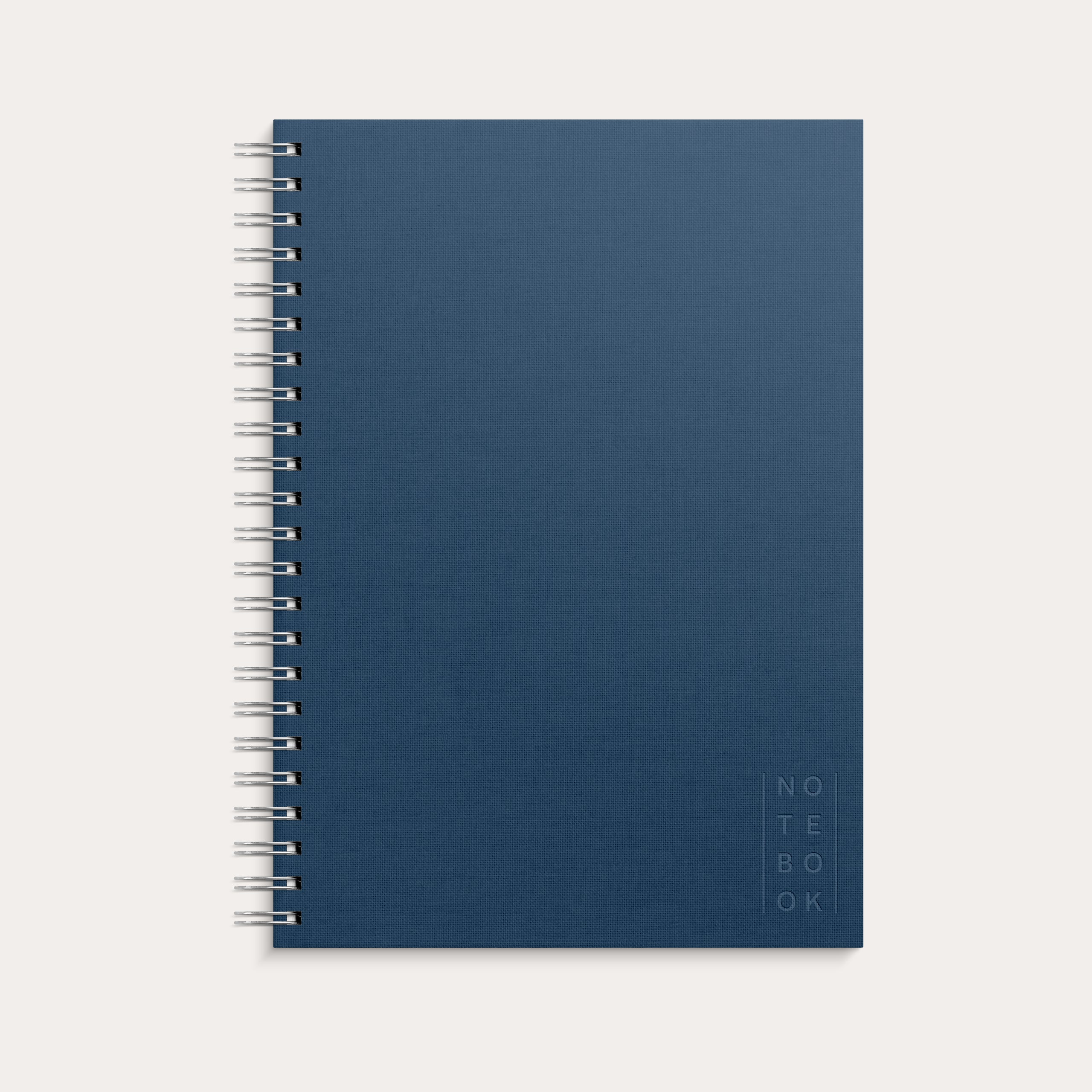 Notebook Textile spiralbound Dark Blue lined A4 – view 2