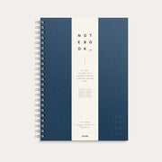 Notebook Textile dark blue lined A4