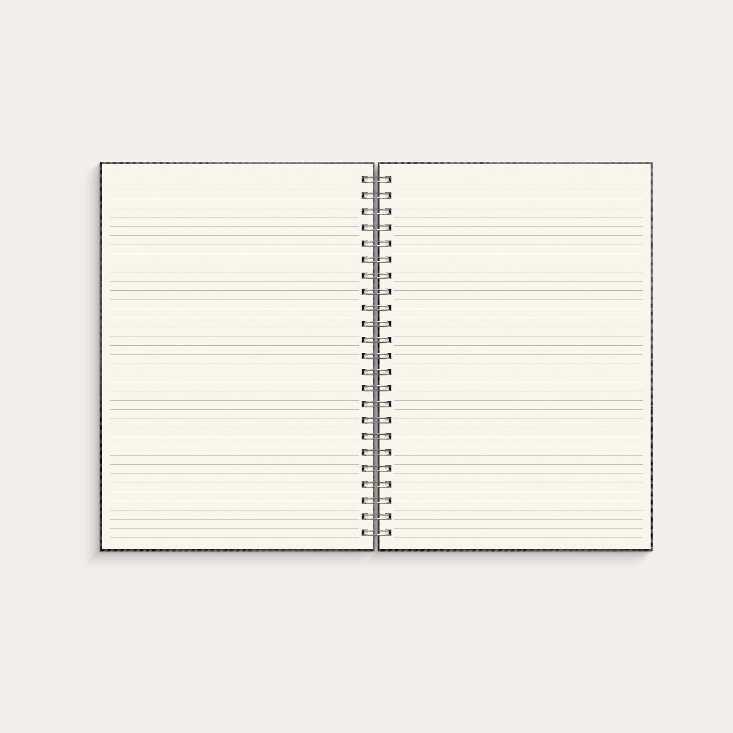 Notebook Textile dark grey lined A4 wire-o