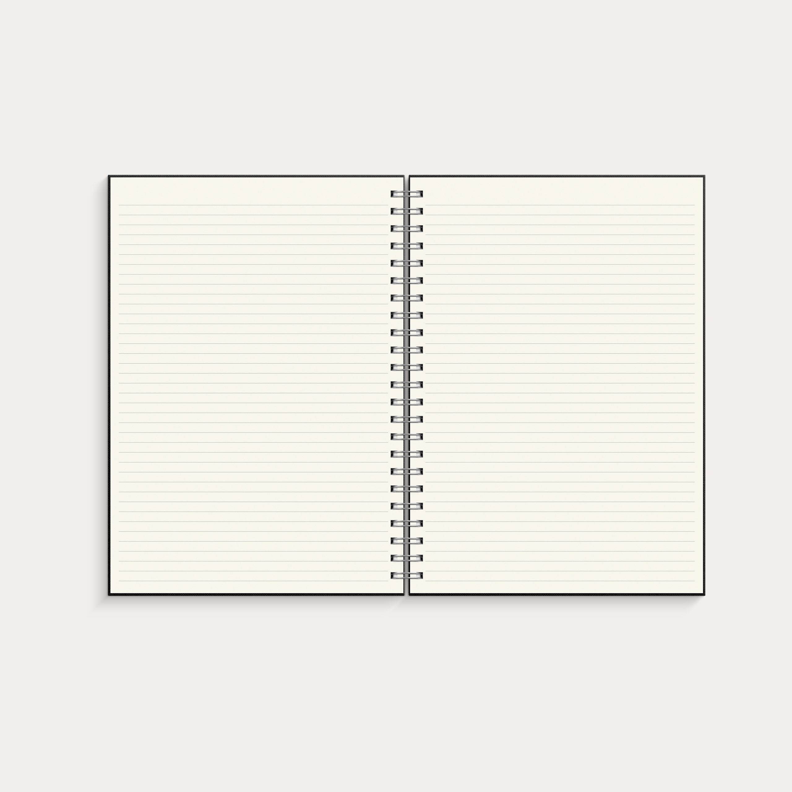 Notebook Textile black lined A4 wire-o