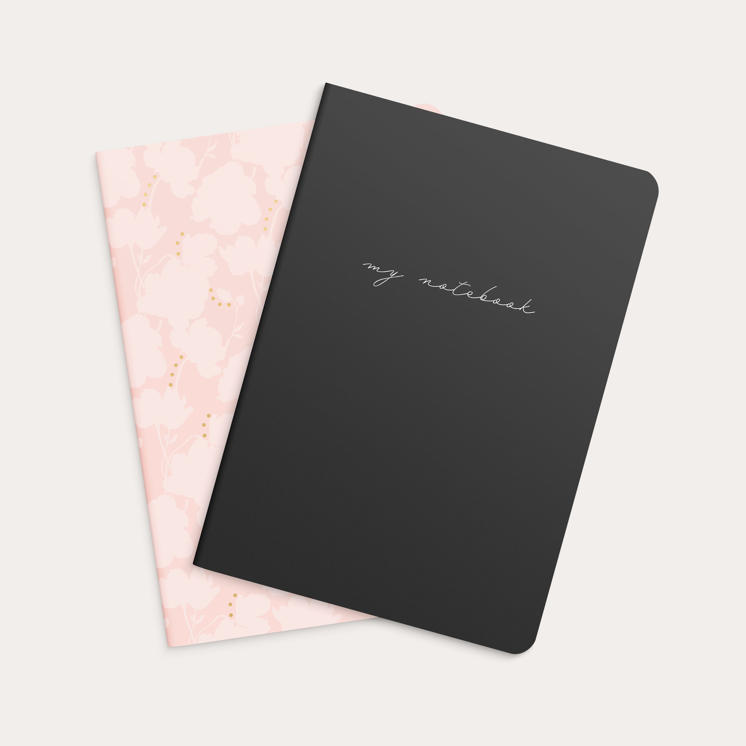 Notebook Flower & Notes 2-pack