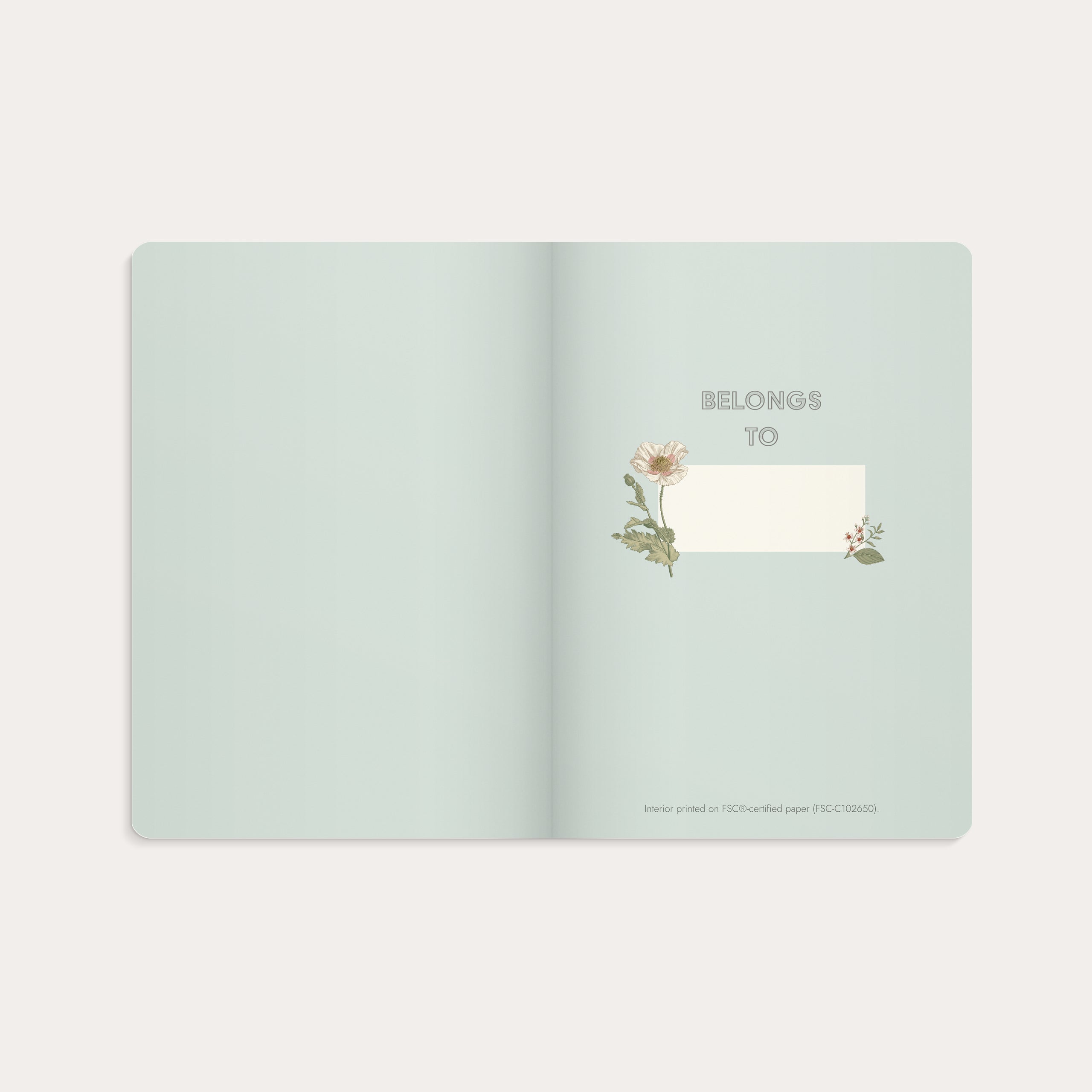 Notebook A5 Deluxe Blue Flower
