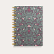 Notebook A5 burgundy flowers