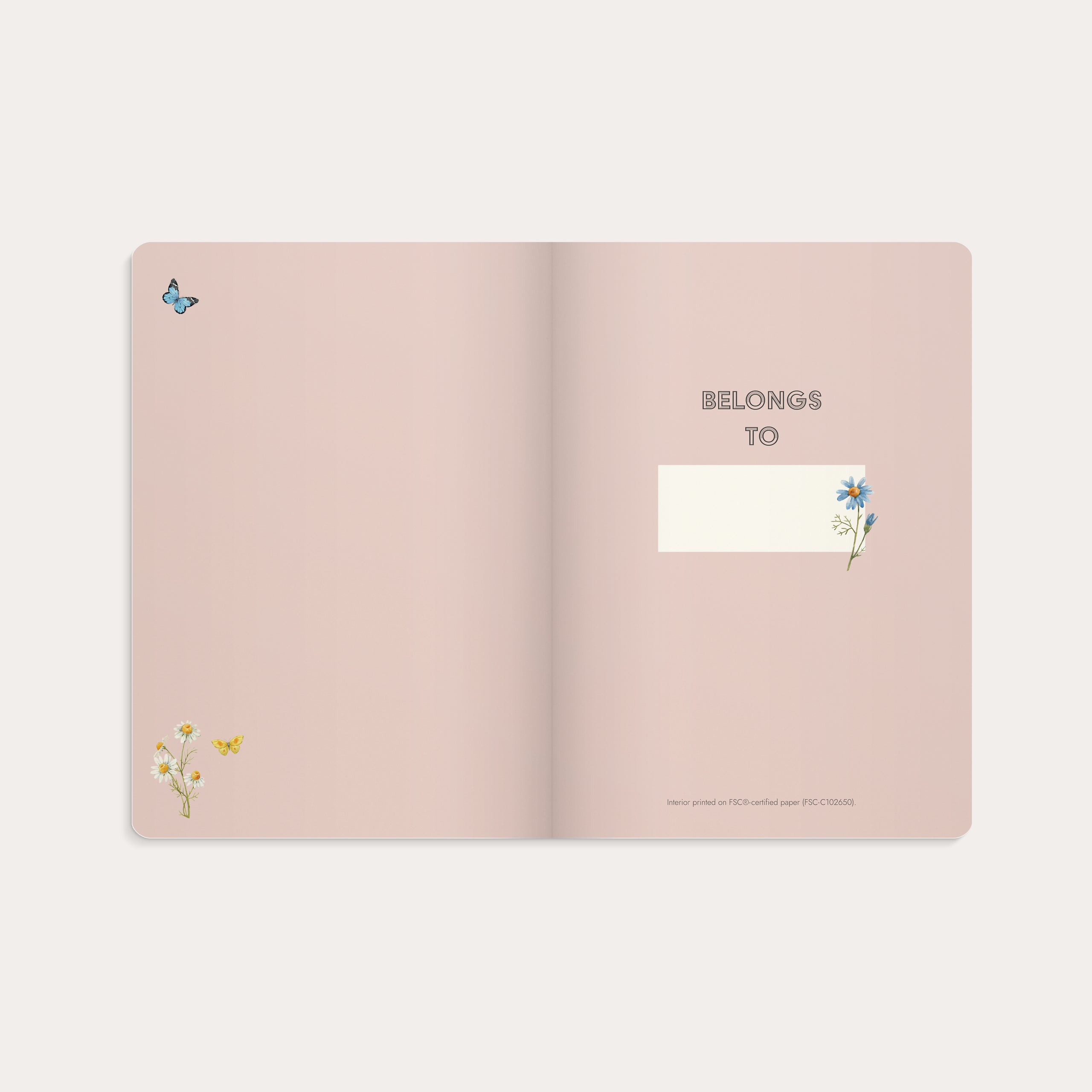 Notebook A5 Deluxe Pink Meadow