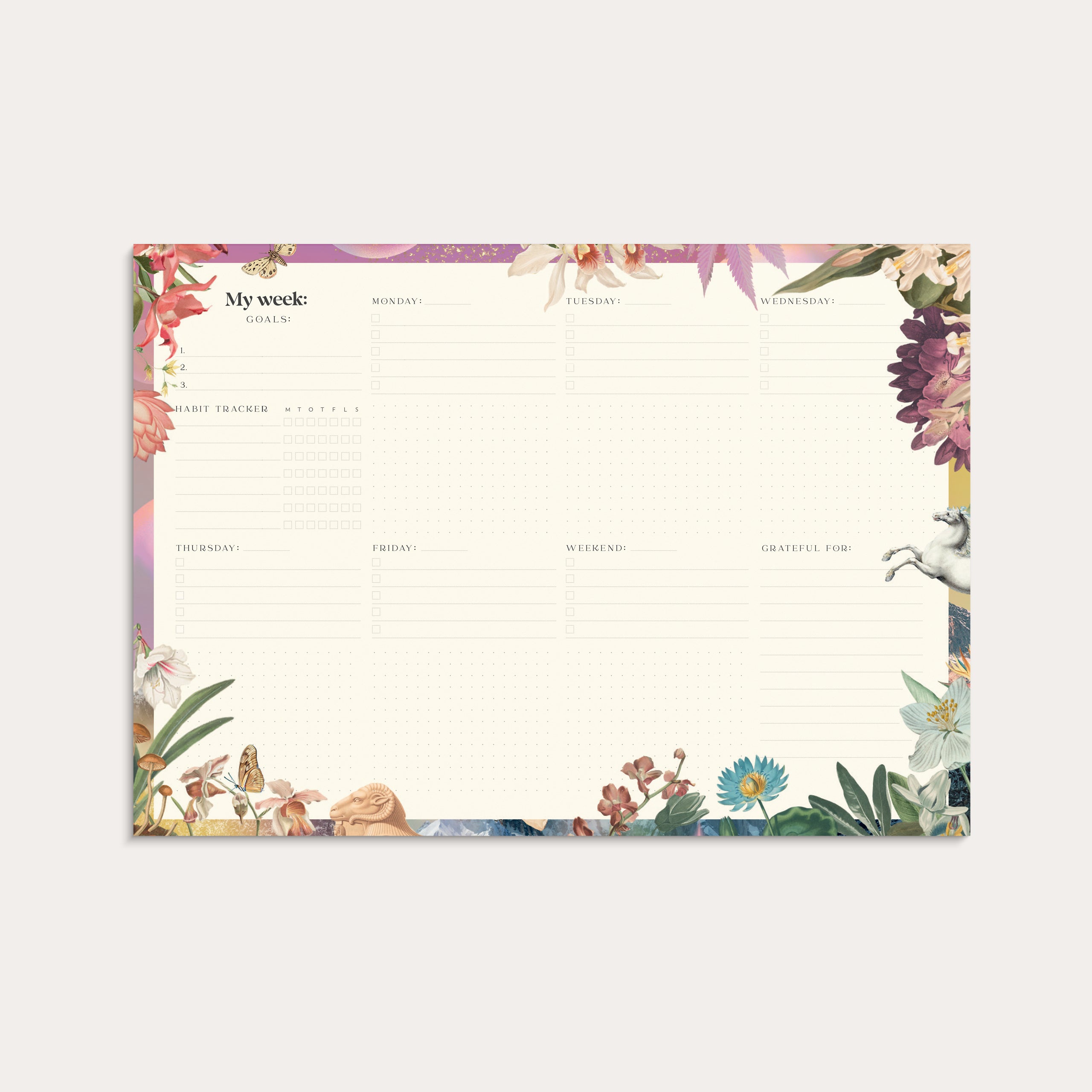 Weekly Desk Planner Fantasy