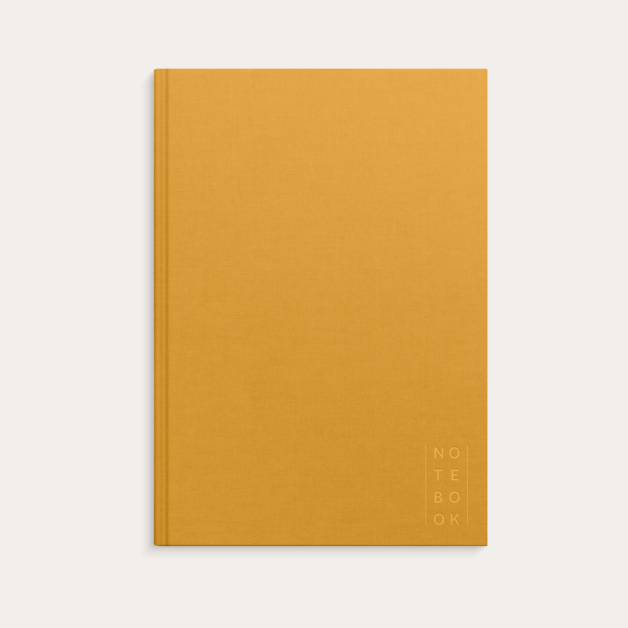 Notebook Textile mustard lined A4 – view 2