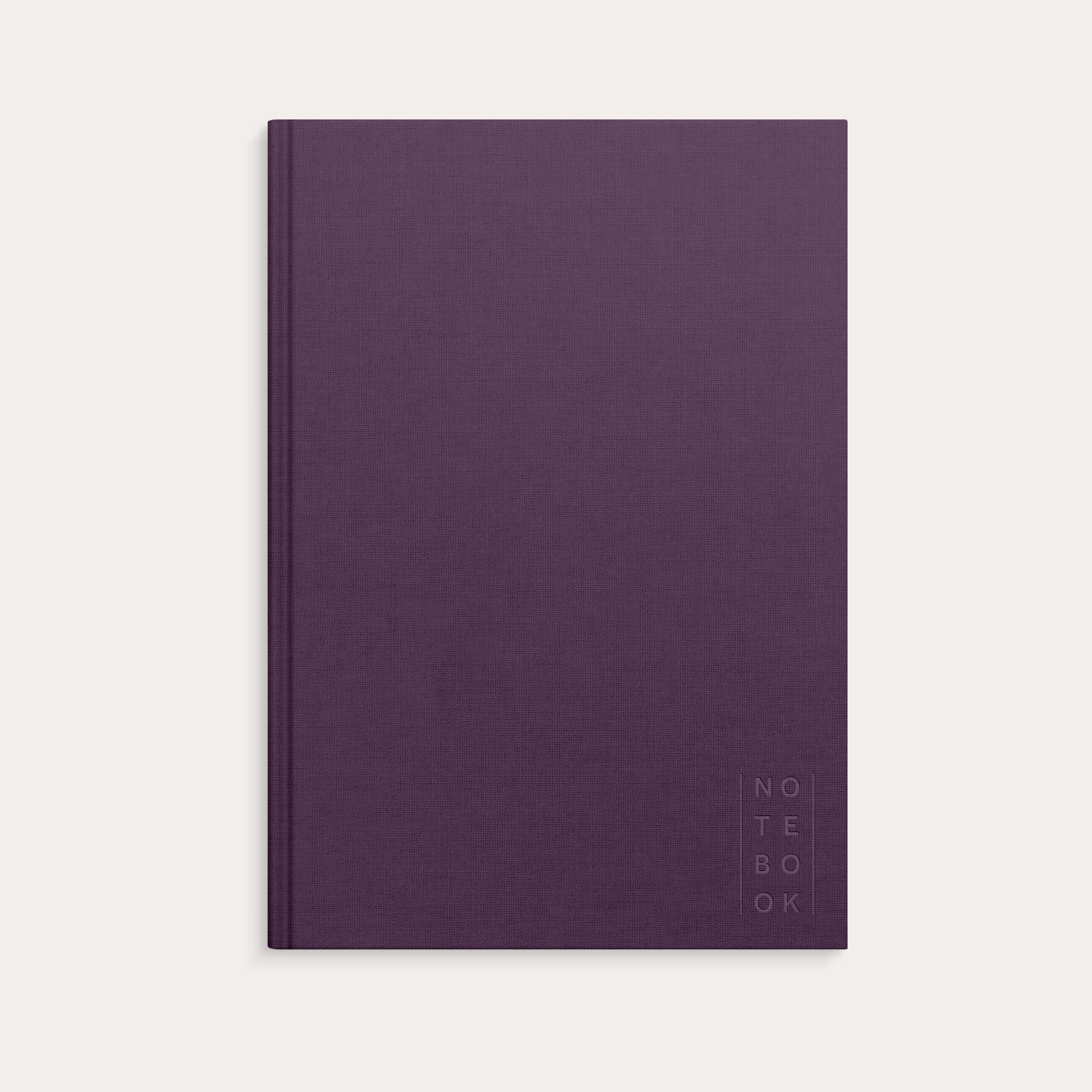 Notebook Textile plum lined A4 – view 2
