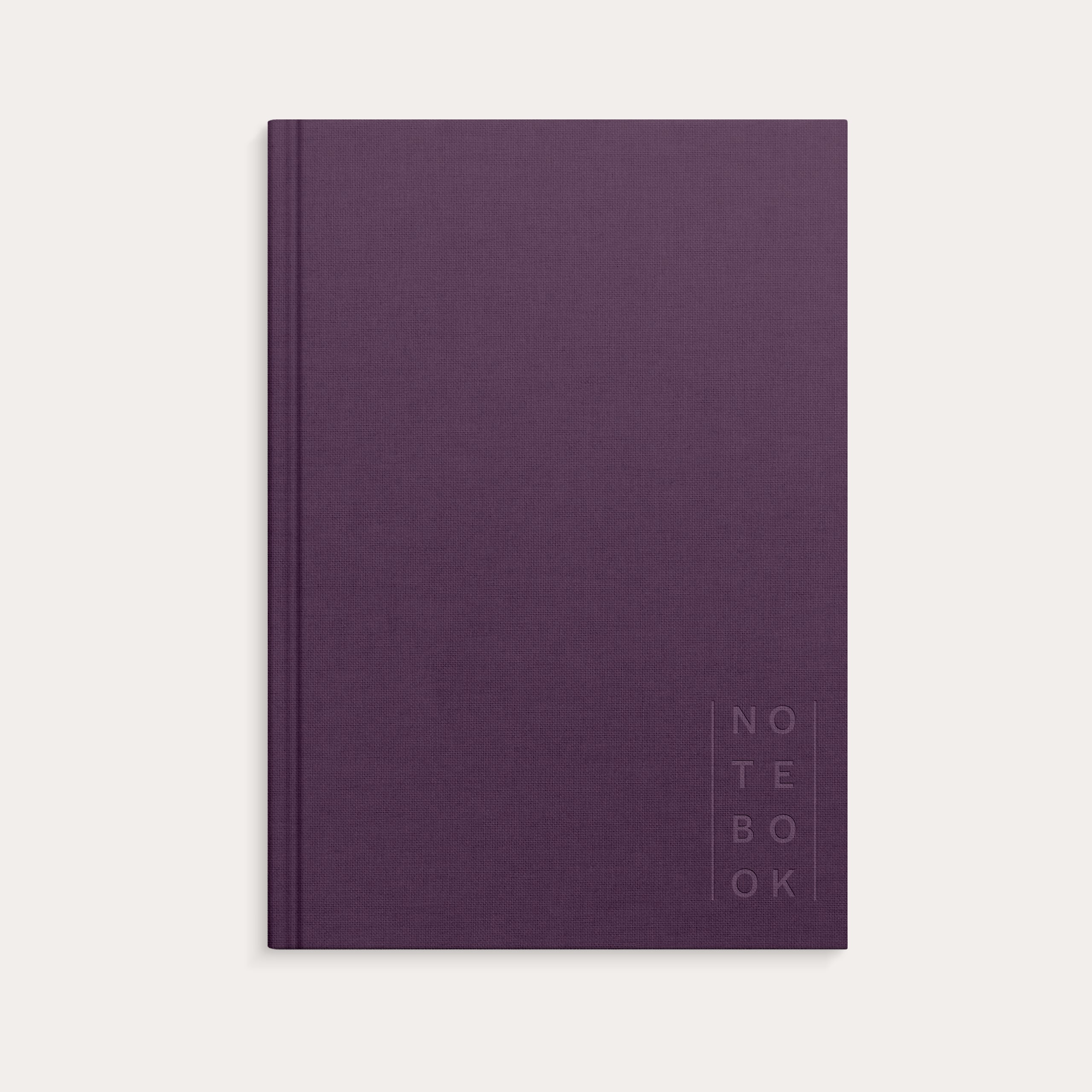 Notebook Textile plum blank A5