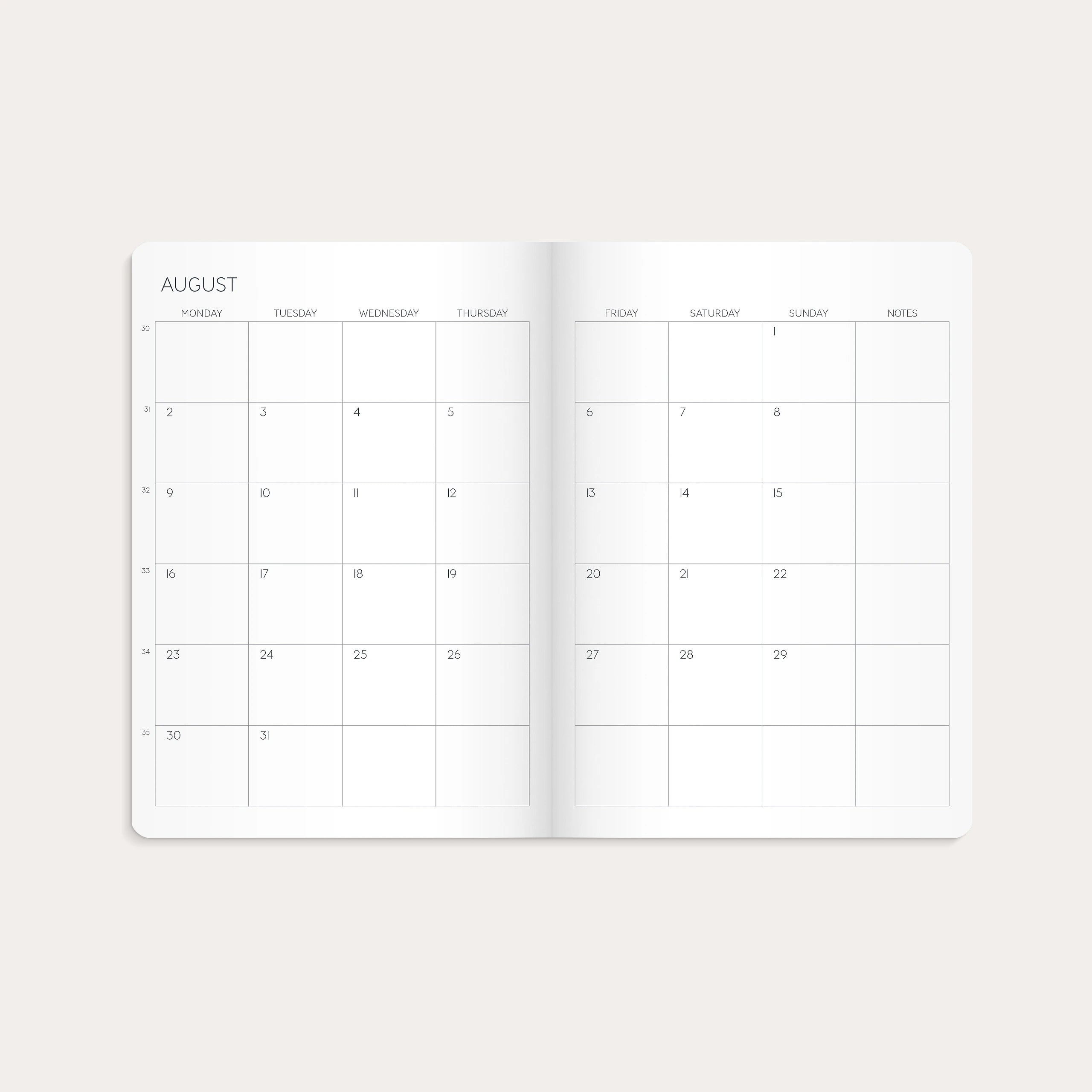 Monthly Planner 2027 A5