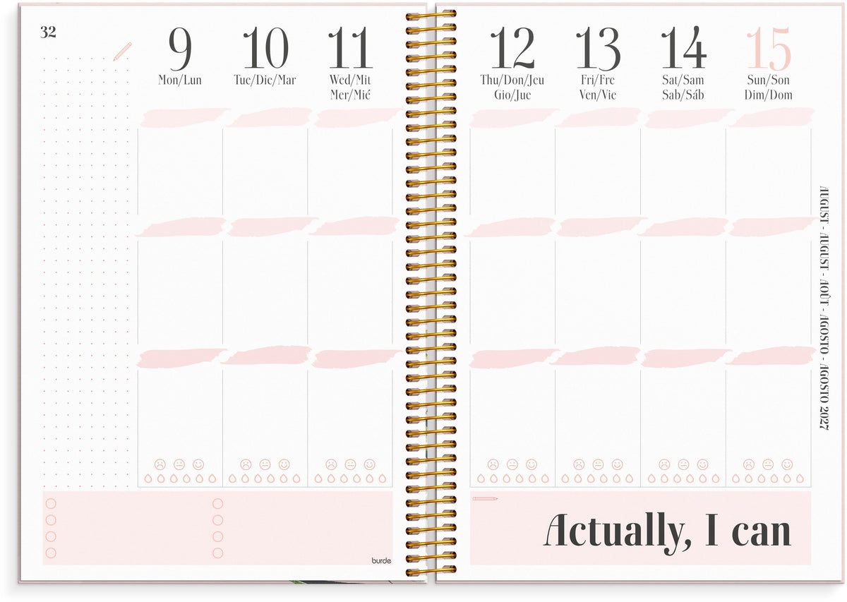 Life Planner Pink 2027 Meadow Flowers
