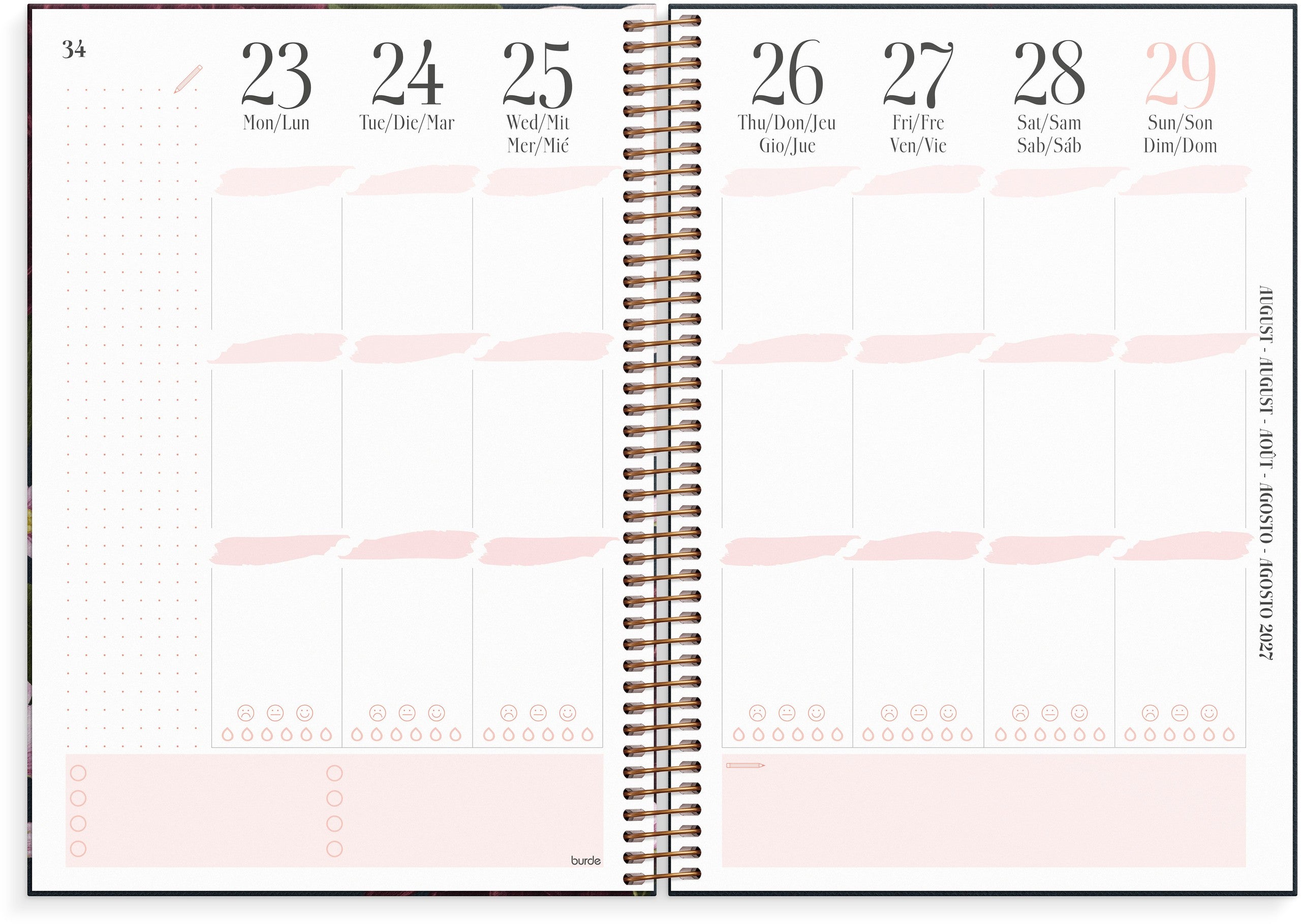 Life Planner Pink 2027 Garden Dreams