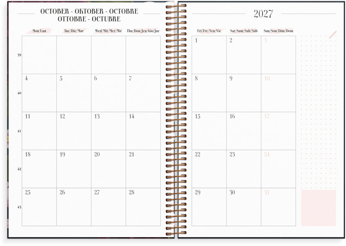 Life Planner Pink 2027 Garden Dreams