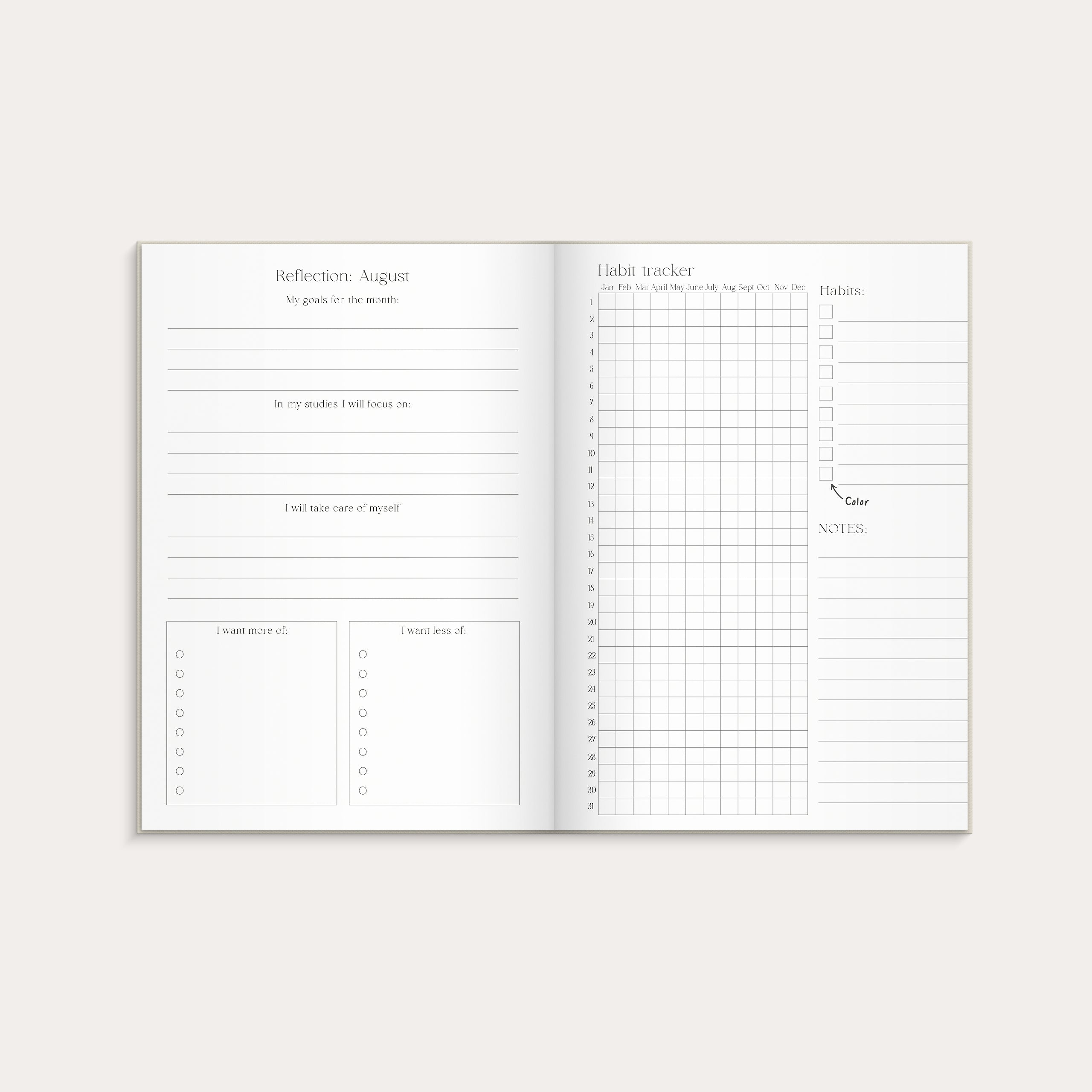 Student Planner 26/27 A5 beige