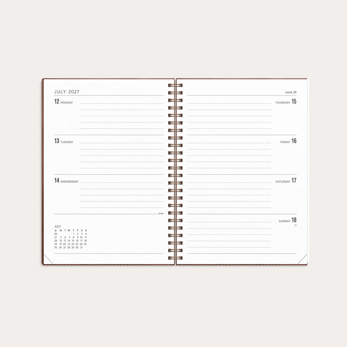 Calendar 2027 Senator A5 Twist Brown