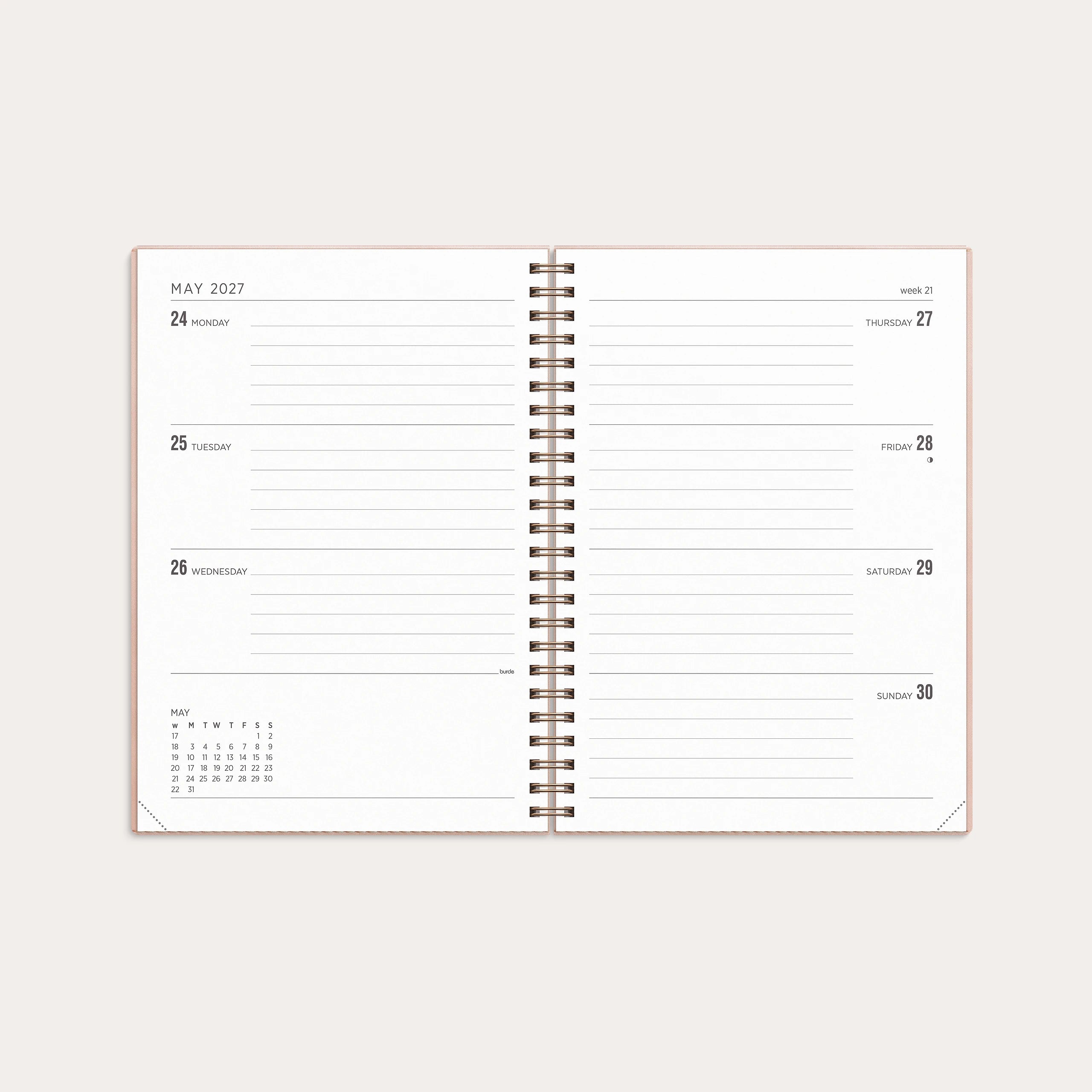 Kalender 2027 Senator A5 Twist Rosa