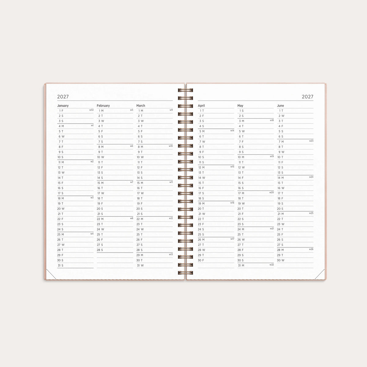 Kalender 2027 Senator A5 Twist Rosa