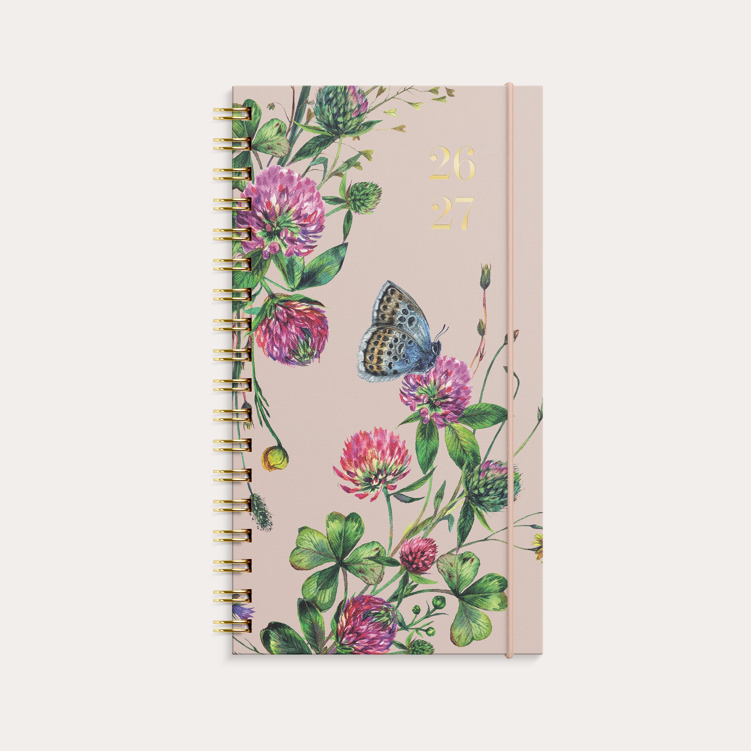 Kalender 26/27 Slim spiral blomst