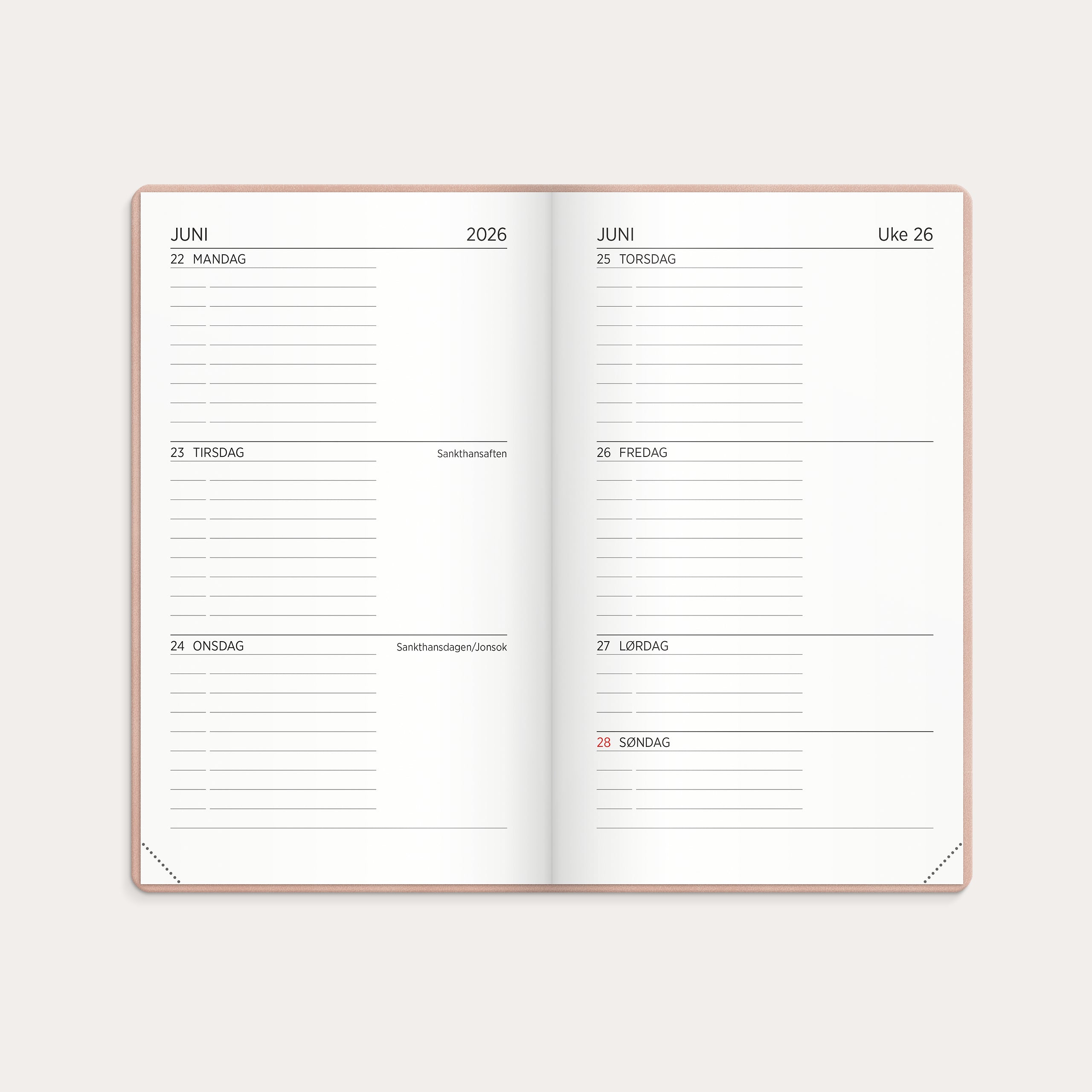 Kalender 26/27 XL rosa