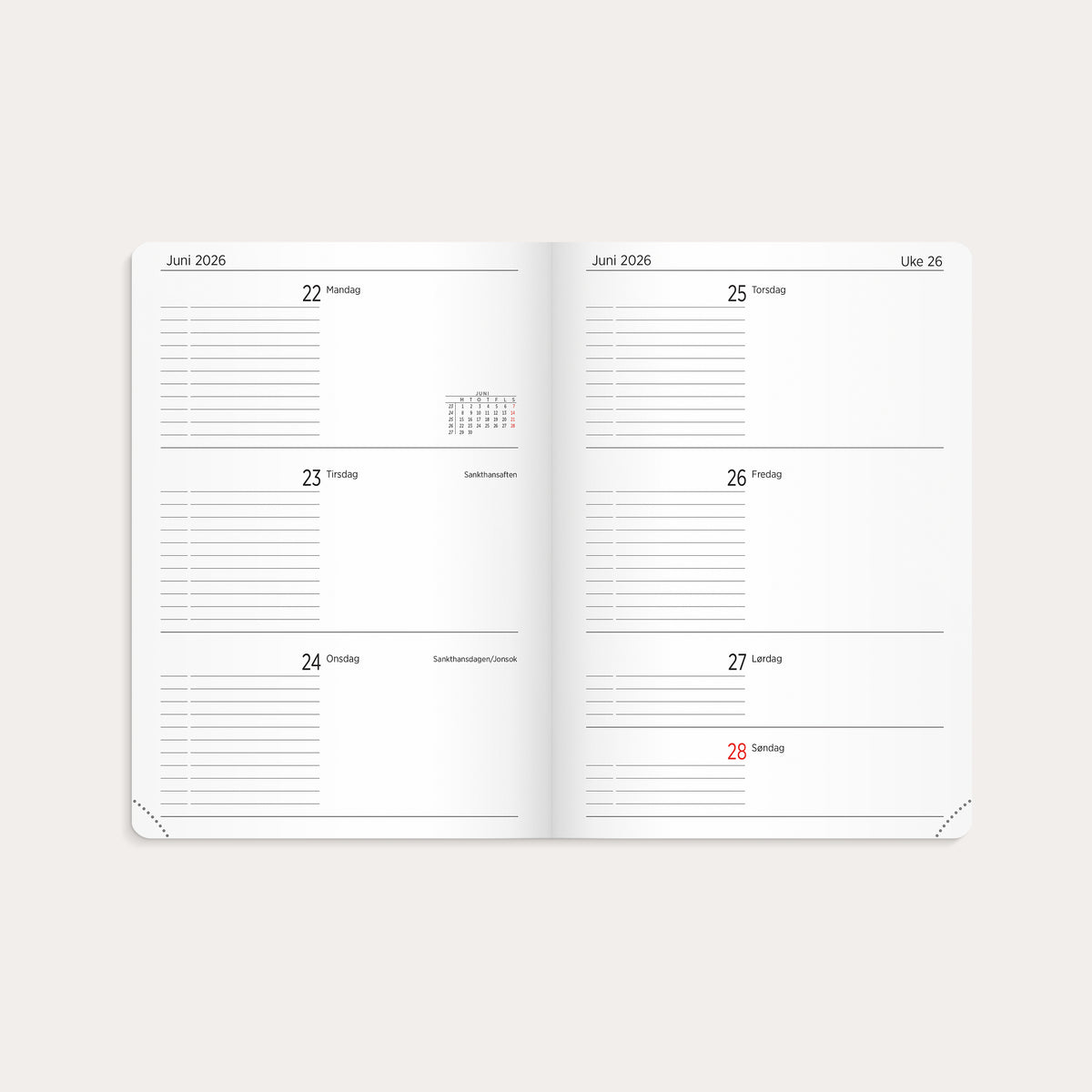 Kalender 26/27 A5 rosa